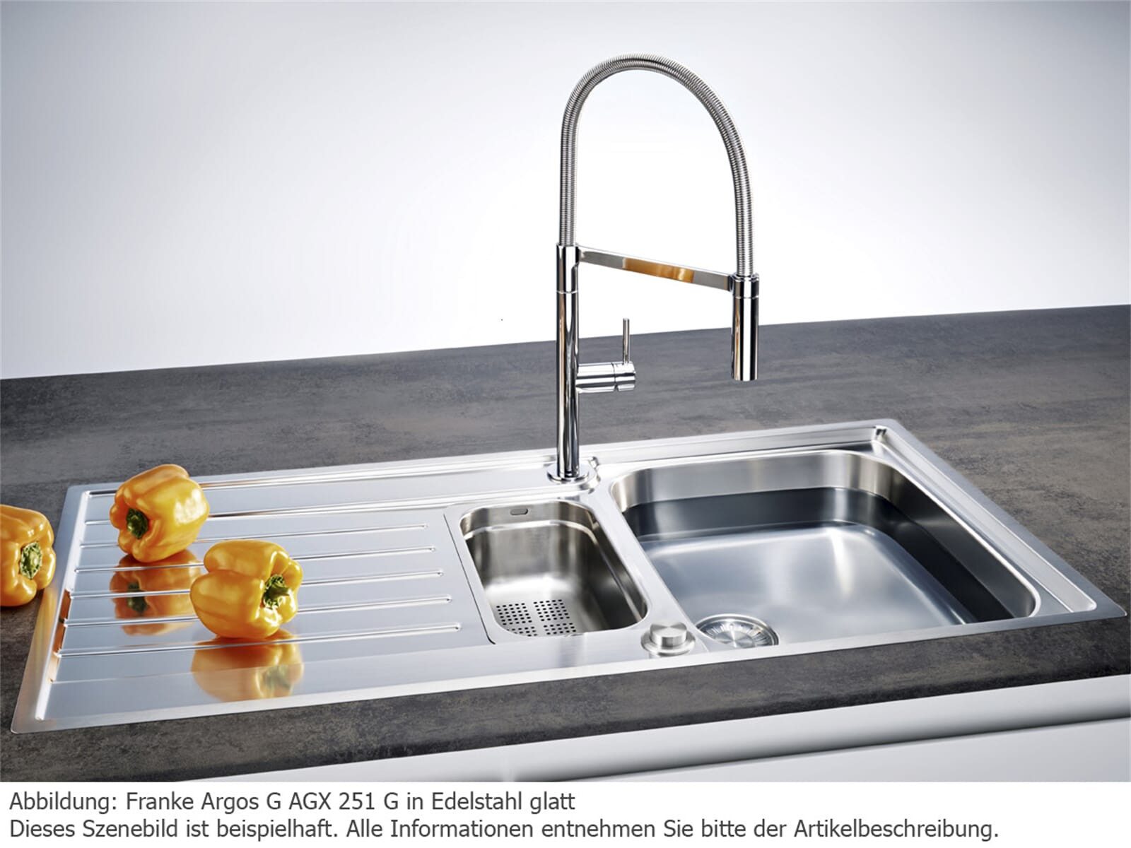 FRANKE Edelstahlspüle, rechteckig, 100/51 cm, (1 St)