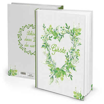 Logbuch-Verlag Tagebuch Hochzeitsgästebuch floral DIN A4