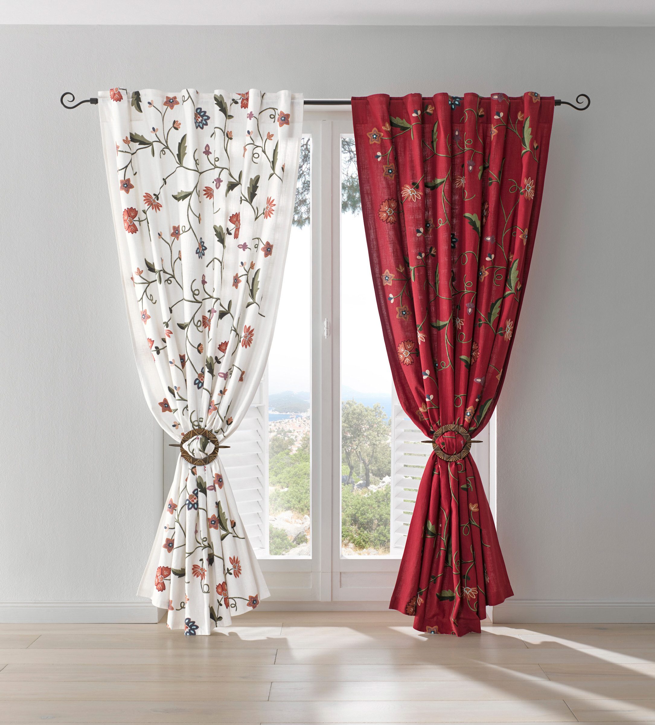 heine Gardine Dekoschal (1 St), Schlaufen, blickdicht, Fensterdekoration