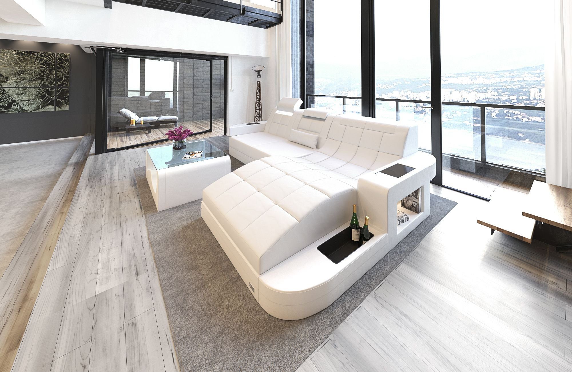 Sofa Dreams Ecksofa Sofa Leder Ledercouch günstig online kaufen