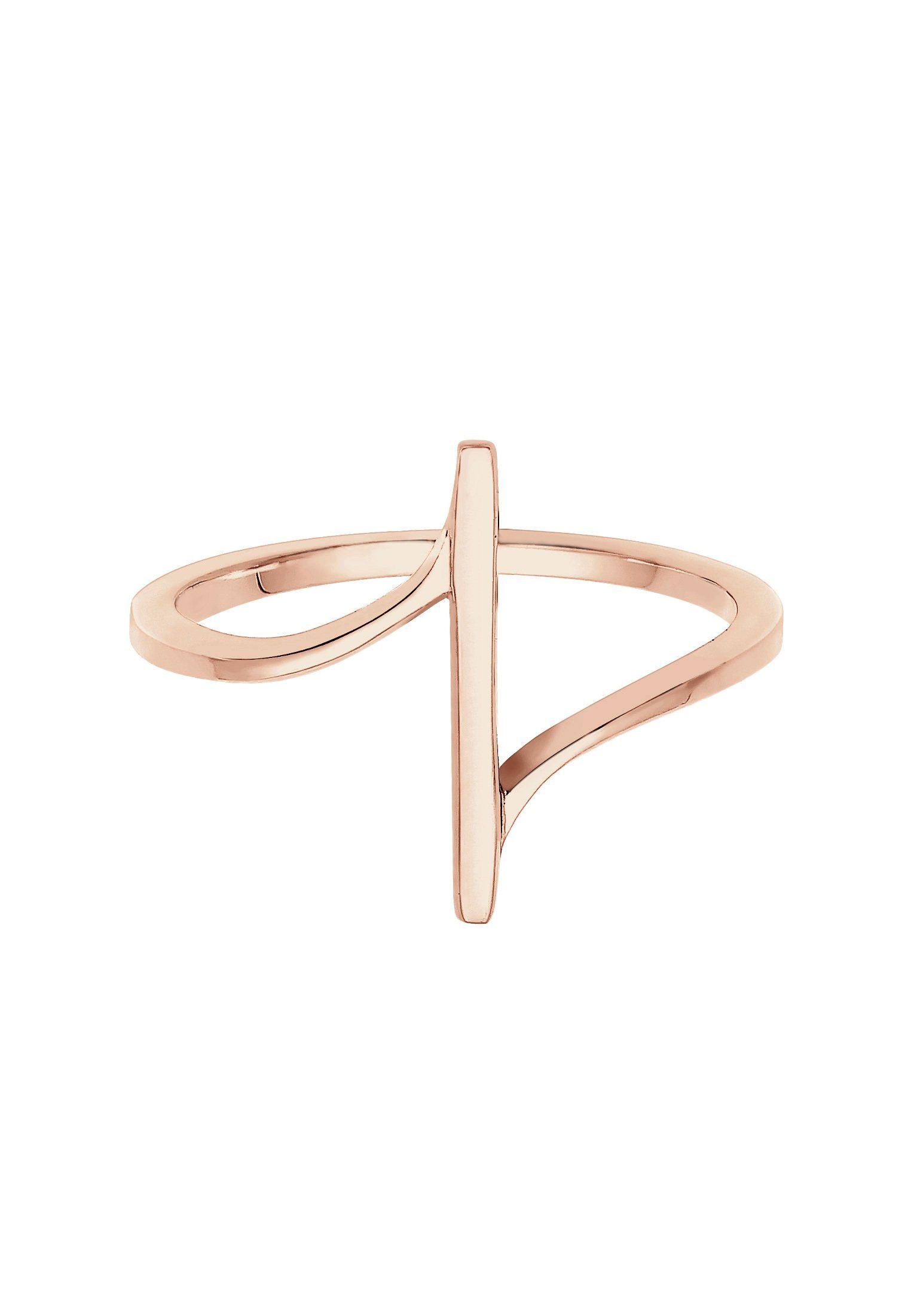 Elli Fingerring Geo Form Geschwungen 925 Sterling Silber