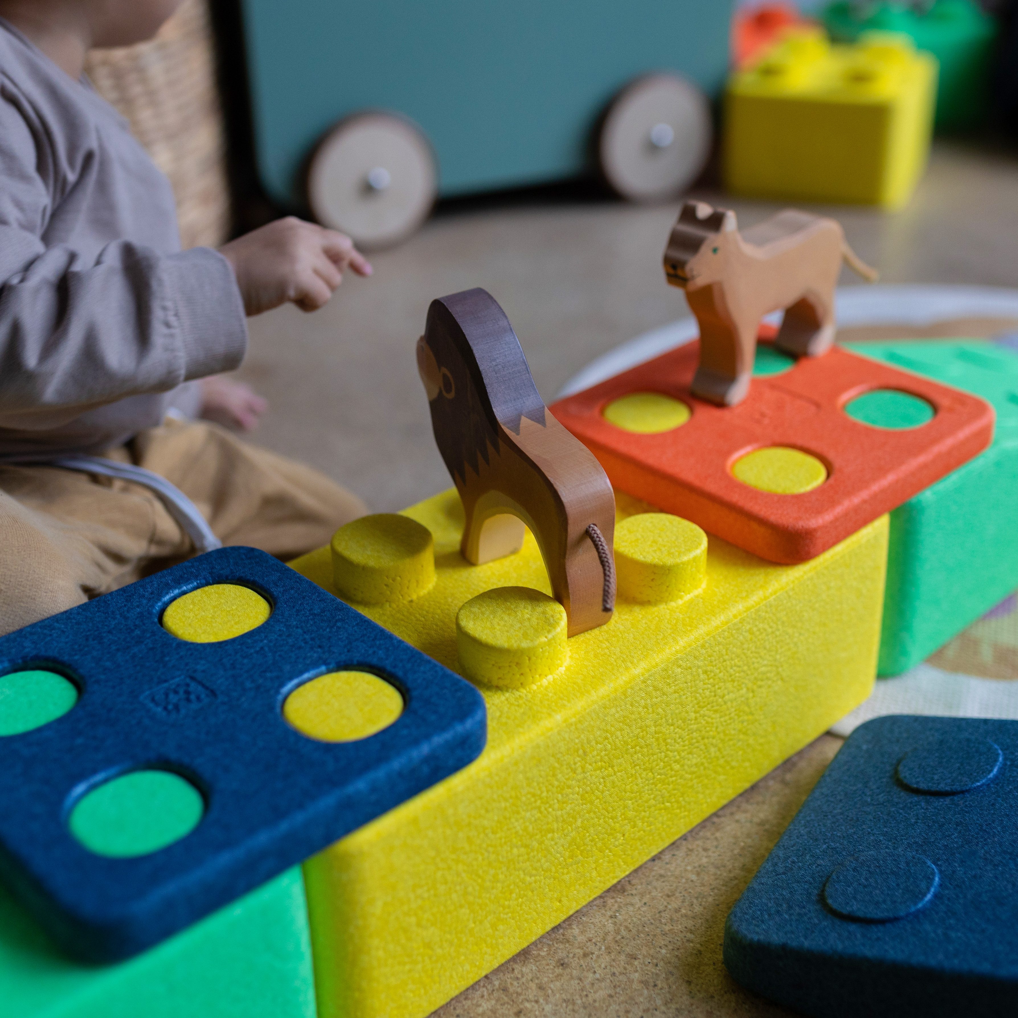 bygge Starterset "FARVESPIL" (12 Teile) Spielbausteine, (Starterset, Starterset), Made in Germany, teilweise aus recyceltem Material, 100% recyclebar