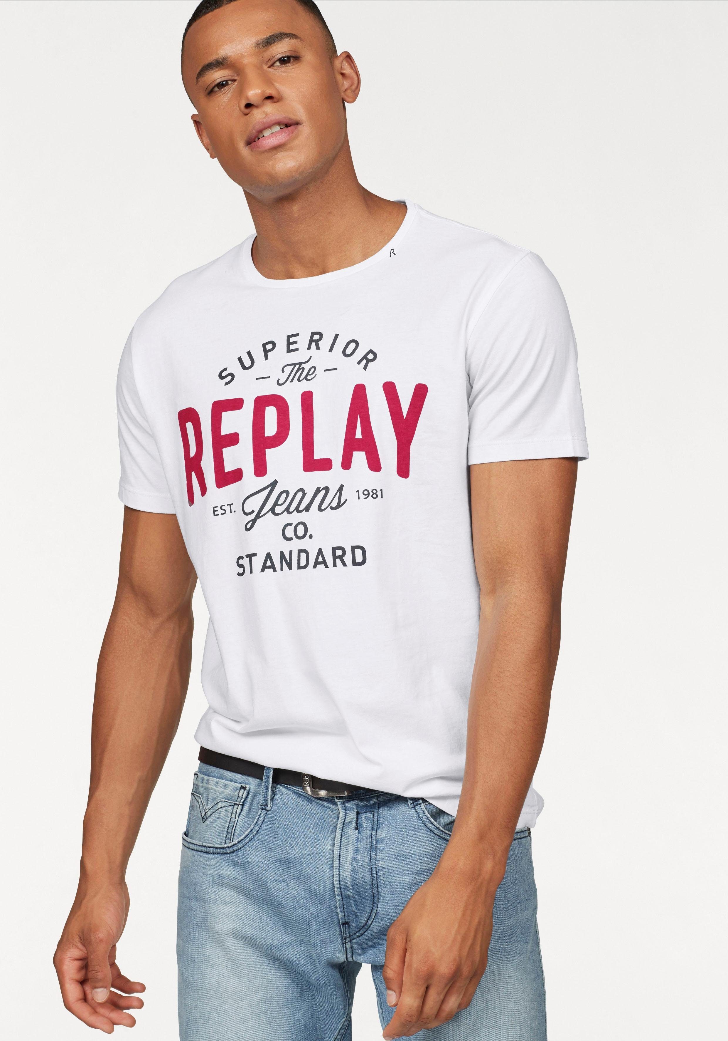 Replay T-Shirt mit Markendruck