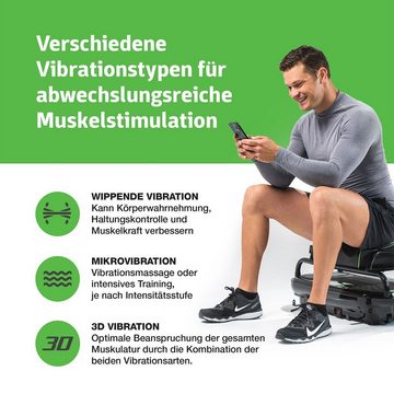 Donnerberg Vibrationsplatte Sport MP-999 SET, 500,00 W, 32 Intensitätsstufen, (2 tlg), 3 Vibrationsarten + Zubehör für Ganzkörpertraining + Sitz