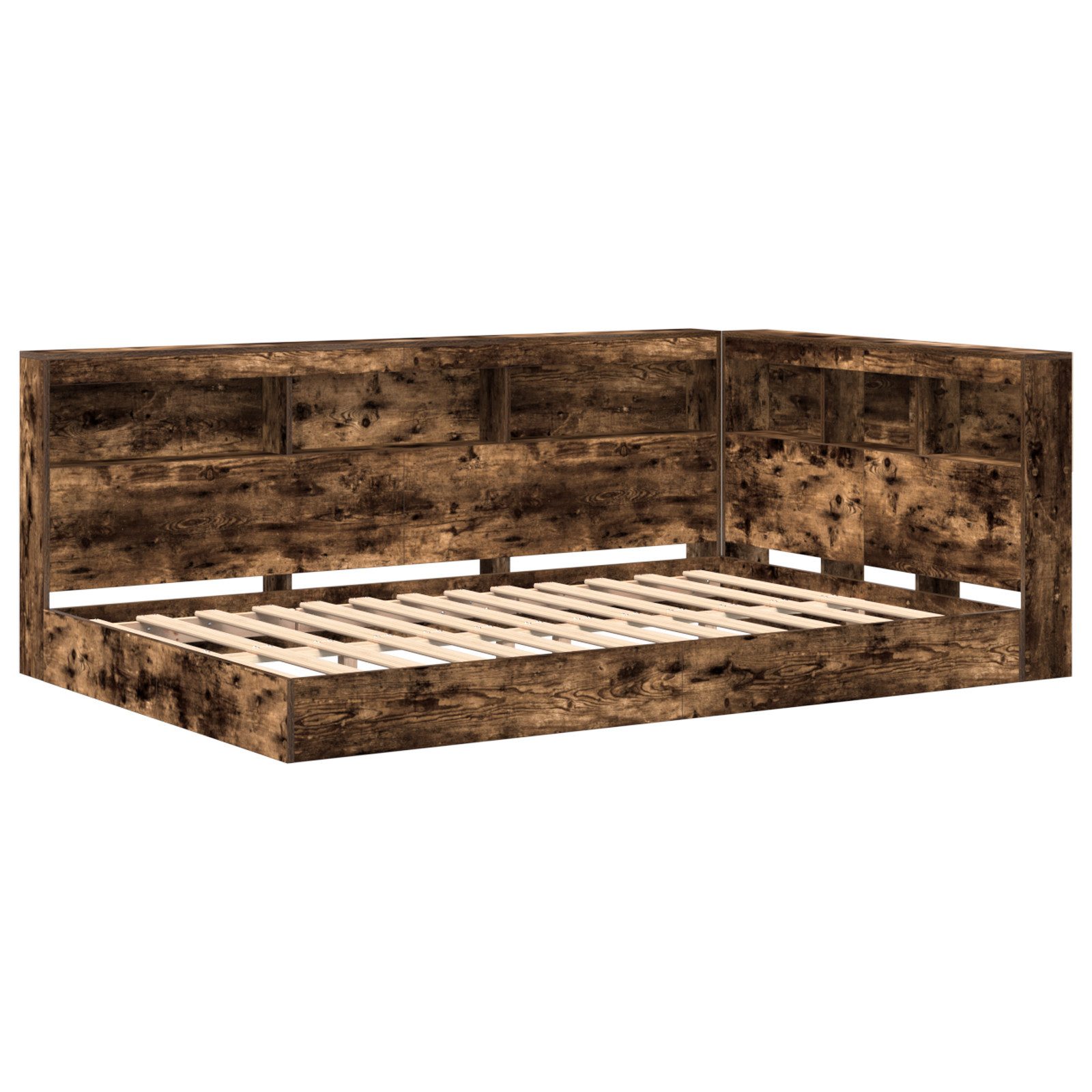 vidaXL Bett Bücherregalbett Geräucherte Eiche 120x200 günstig online kaufen