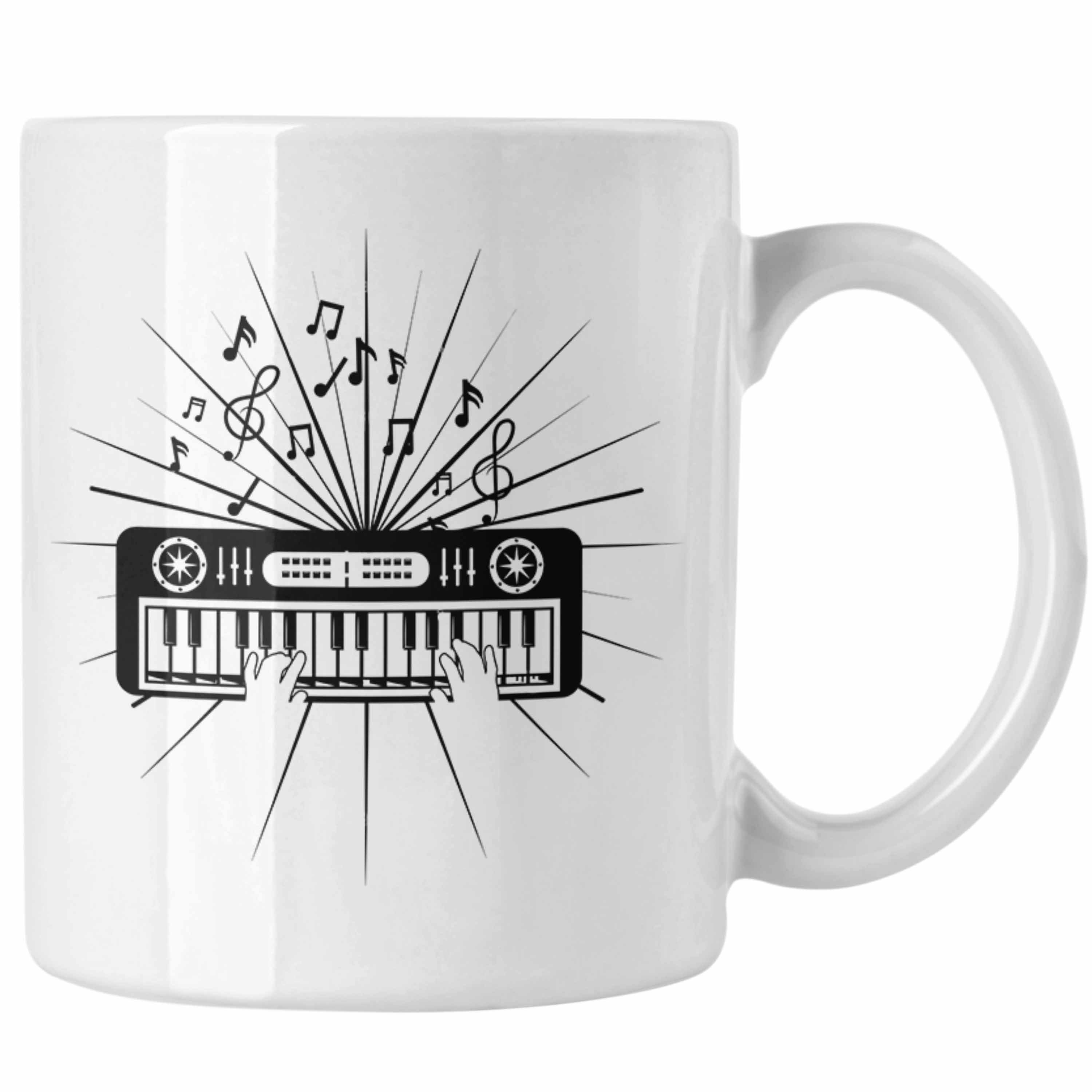 Trendation Tasse Keyboard Spieler für Weiss Keyboarder Tasse Musiker Geschenk Band Geschenkid