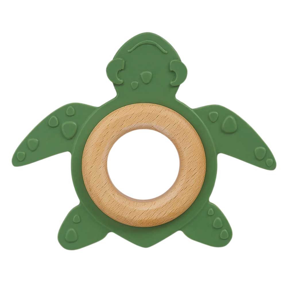 GRÜNSPECHT Beißring Bio-Beißtier, Naturkautschuk und Holz - Schildkröte