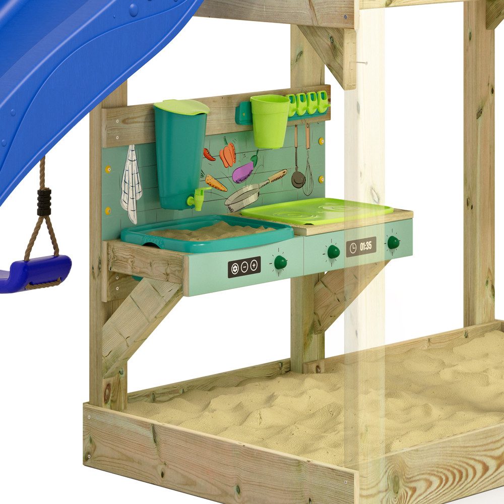 Wickey Klettergerüst MultiFlyer - Spielturm mit Rutsche, Schaukel & Matschk günstig online kaufen