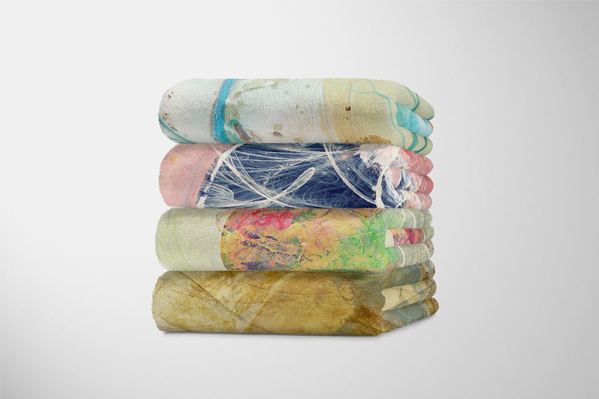 Sinus Art Handtücher Kuscheldecke Saunatuch Handtuch Handtuch abstrakten Motiv, Baumwolle-Polyester-Mix (1-St), Enigma Strandhandtuch mit