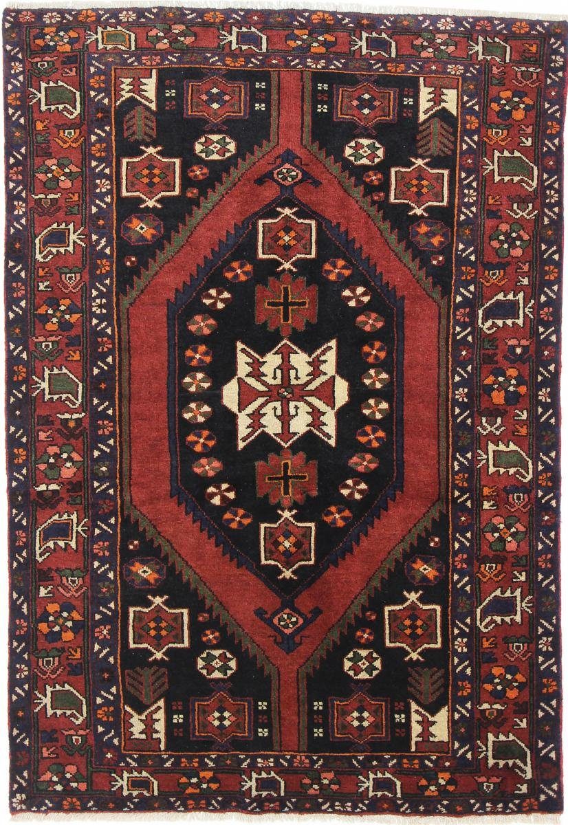 Orientteppich Shahsavan 139x202 Handgeknüpfter Orientteppich / Perserteppich, Nain Trading, rechteckig, Höhe: 12 mm | Kurzflor-Teppiche