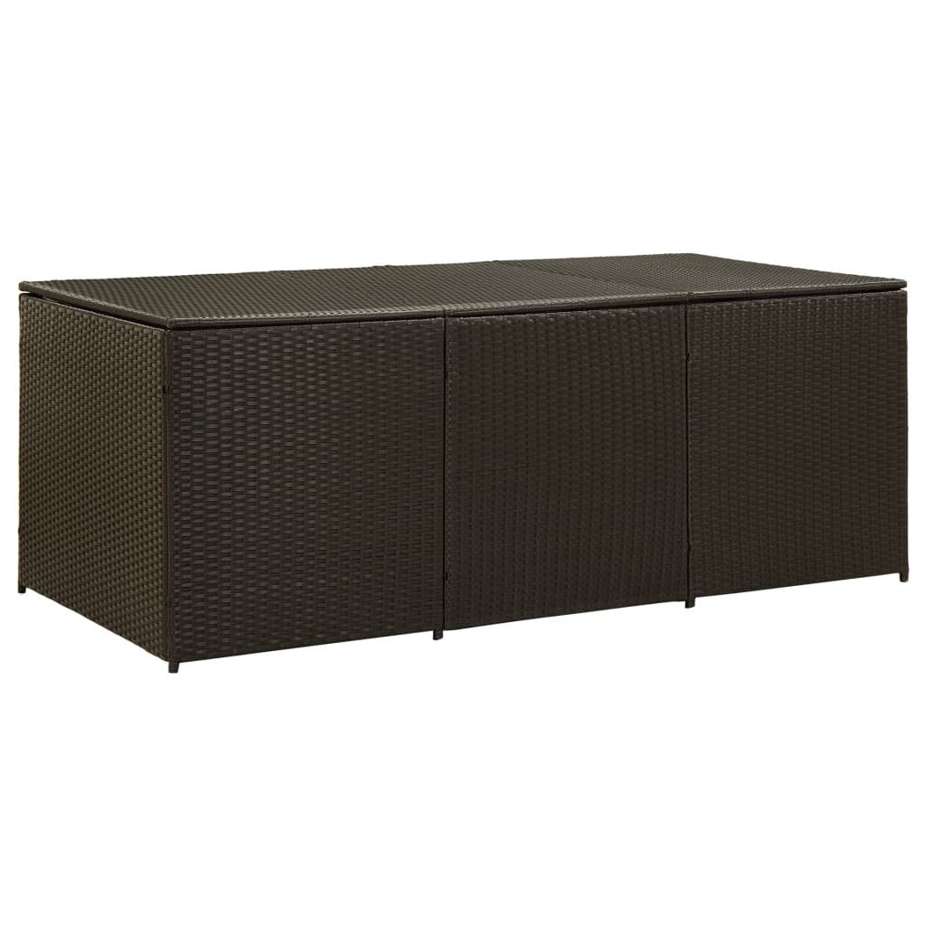 vidaXL Auflagenbox 180 x 90 x 70 cm Gartentruhe Kissenbox Kissentruhe Auflagenbox Polyrat