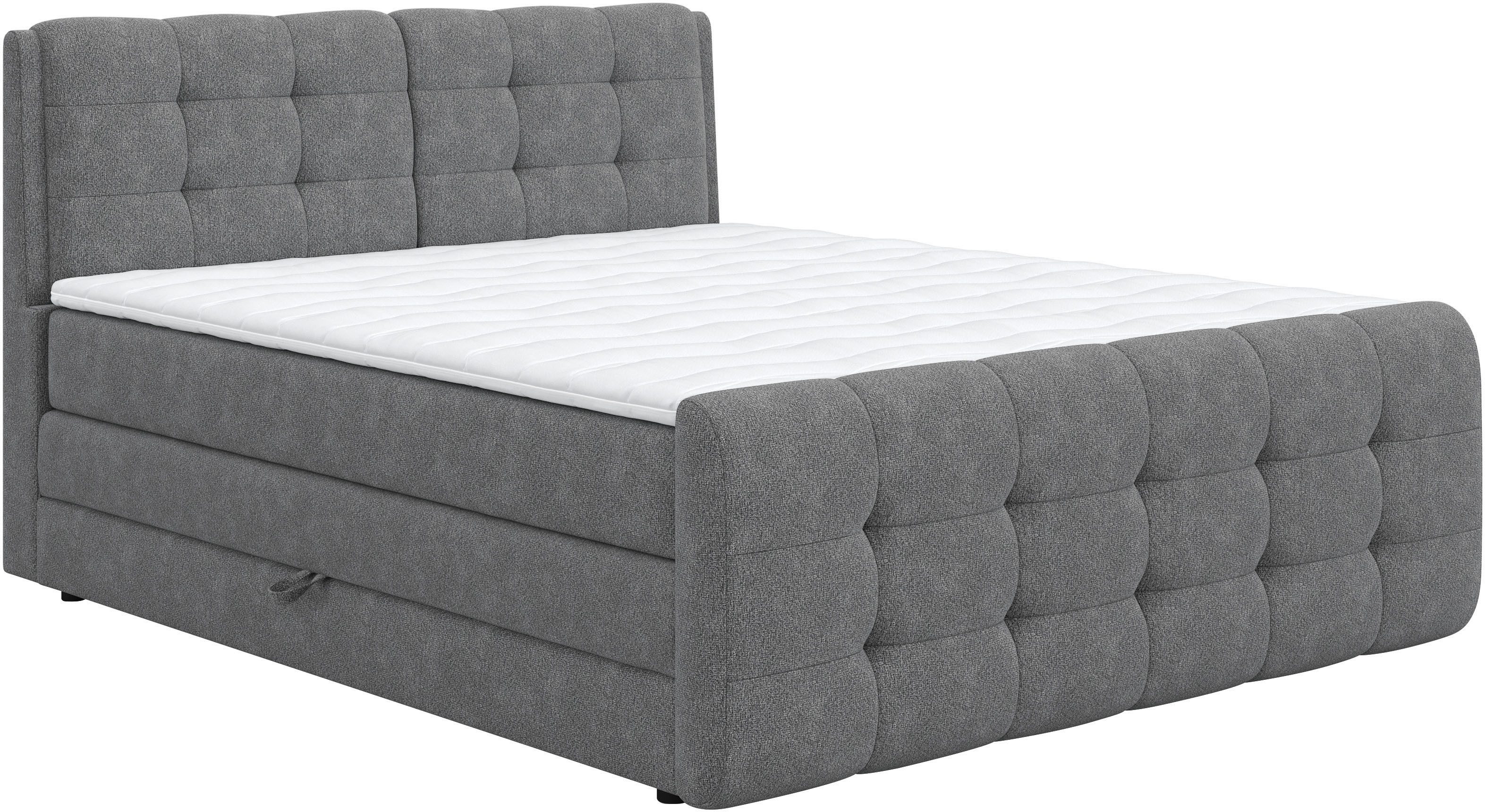 COTTA Boxspringbett Fort mit Bettkasten, inkl. Topper, erhältlich in verschiedenen Breiten (160cm, 180cm & 200cm)