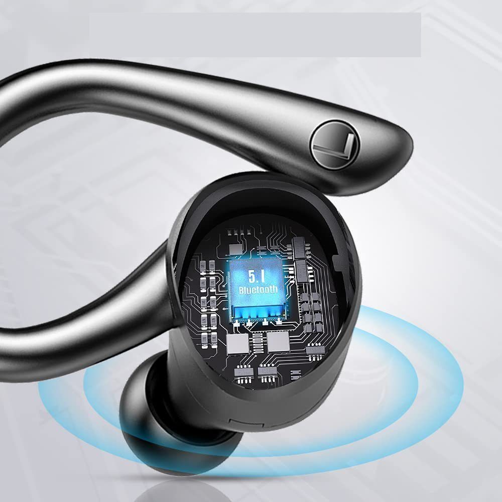 (Voice (Bluetooth, Stereo) 5.1 Bluetooth, Bluetooth-Kopfhörer Voice kabelloser Bluetooth, Gontence Assistant, Assistant, Bluetooth-Kopfhörer Bluetooth-Sportkopfhörer,In-Ear