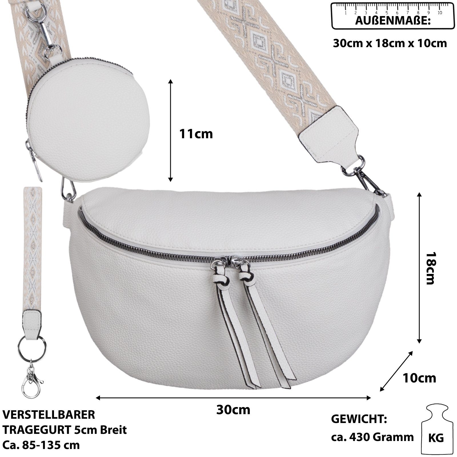 EAAKIE Gürteltasche Bauchtasche Umhängetasche Crossbody-Bag Kunstleder günstig online kaufen