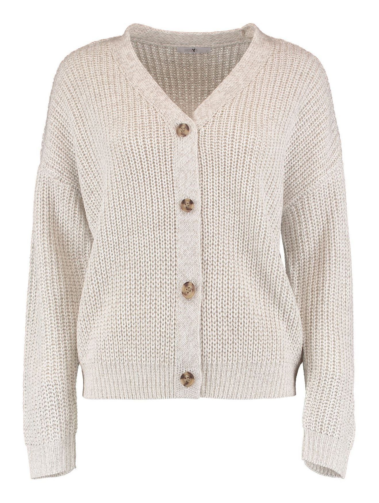 HaILY’S Cardigan Strickjacke Knitted Stretch Cardigan Pi44pa 5923 in Beige