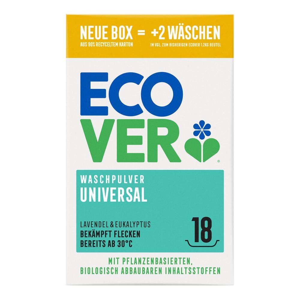 Ecover Universal - Waschpulver Lavendel & Eukalyptus 18WL 1,35kg Vollwaschmittel