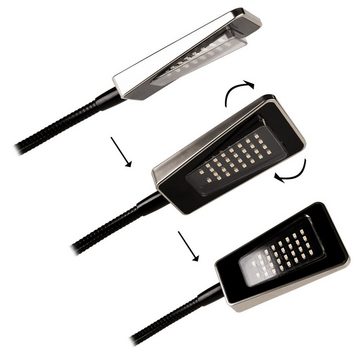 SO-TECH® Bettleuchte Flexible LED Leseleuchte Luminoso 12V / 2W, Einzelleuchte (schwarz) ohne Netzteil