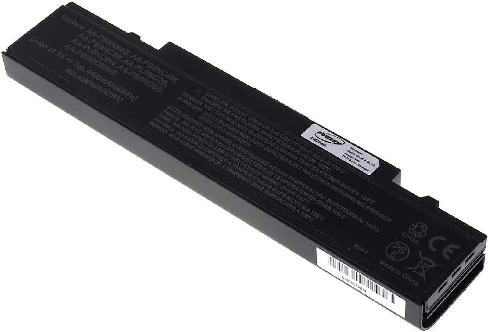 Akku für Samsung RV511 (11.1 Laptop-Akku Standardakku mAh 4400 V) Powery