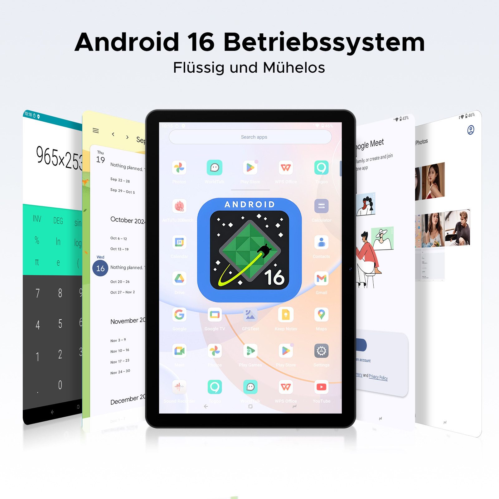 DOOGEE TabG5 10'' Tablet mit Tastatur, Android 16, 120Hz, 7500 mAh, ultradünn Tablet (10", 3 GB, Android 16, 8 MP, T7200 Octa-Core, Gemini AI, 4G LTE/5G WIFI, Widevine L1/Face ID)
