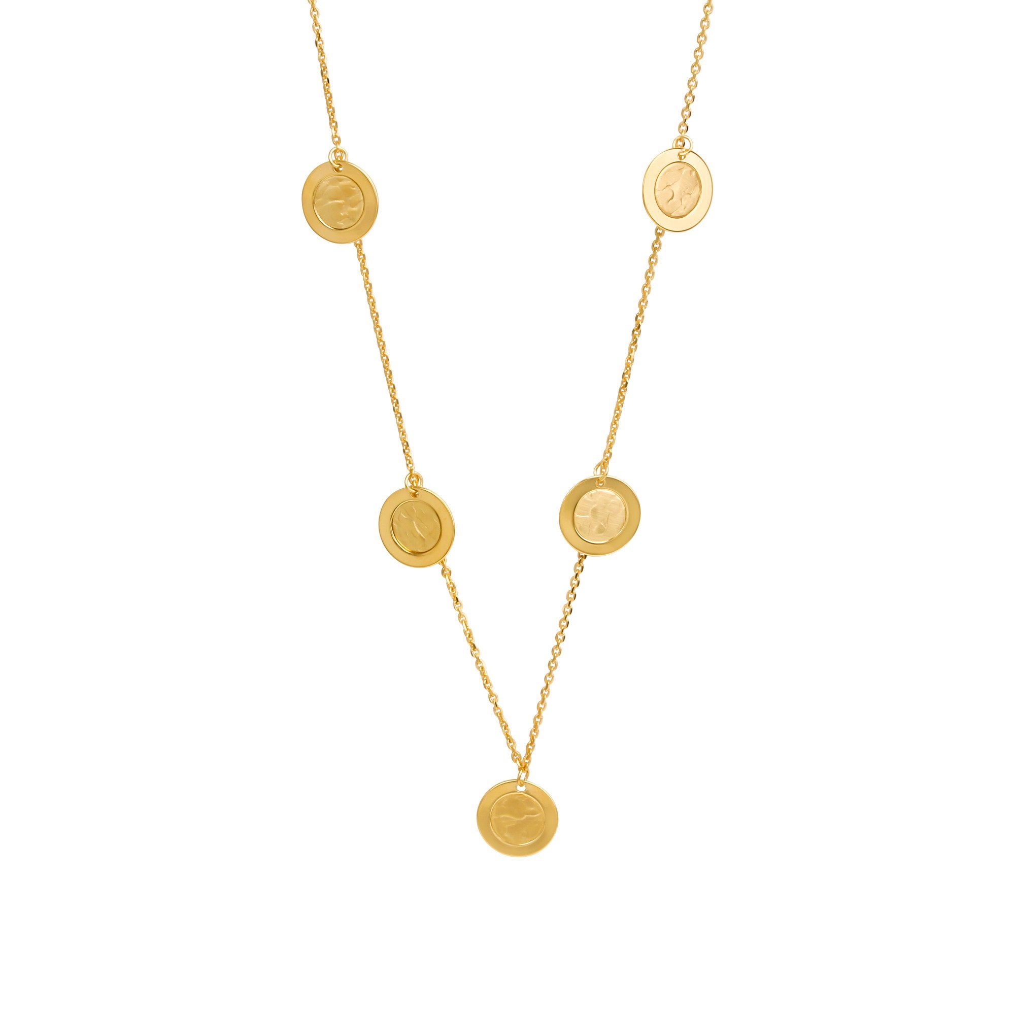 CELESTA Kette mit Anhänger 925 Silber vergoldet Coin günstig online kaufen