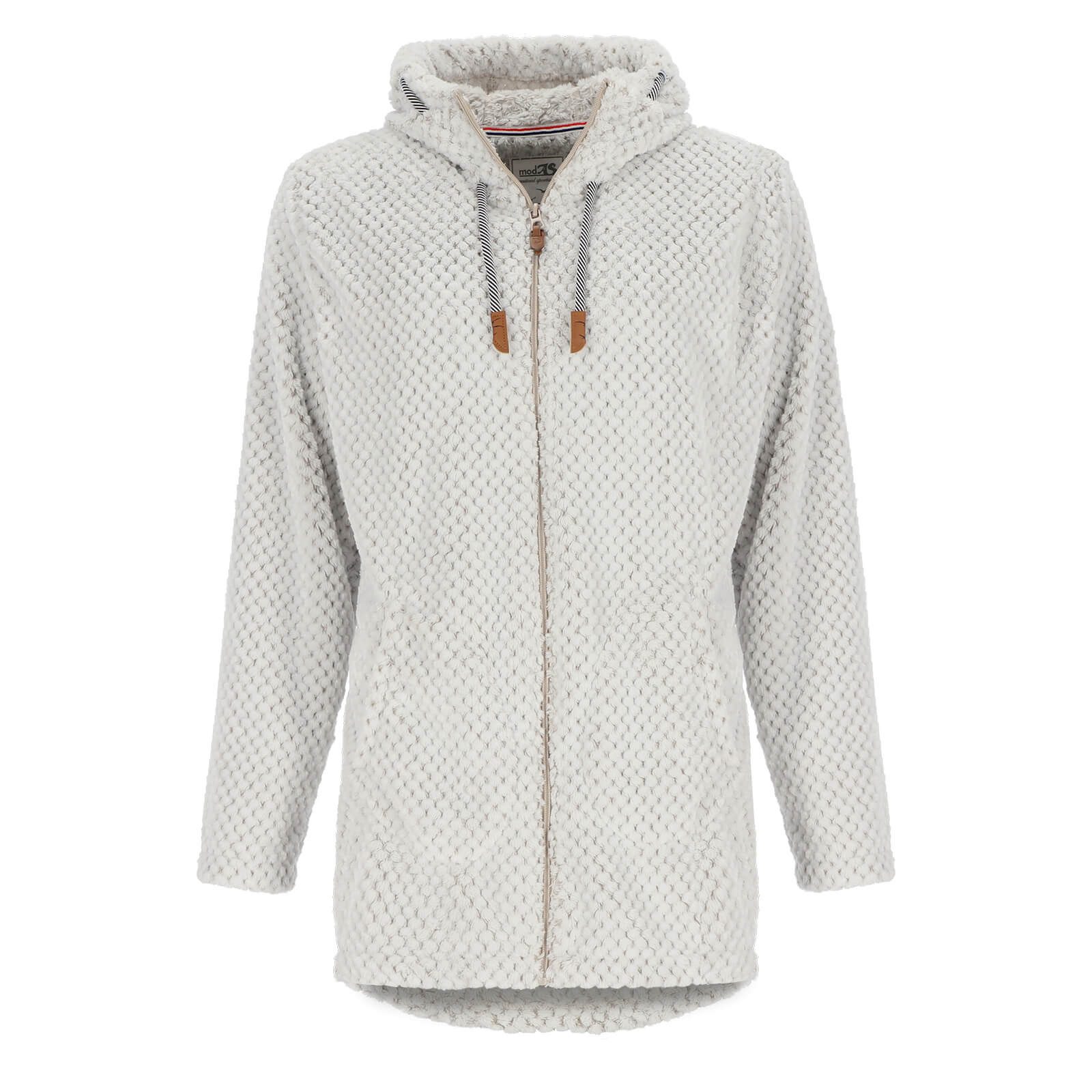 modAS Strickfleecejacke Damen Fleecemantel in lockerer günstig online kaufen