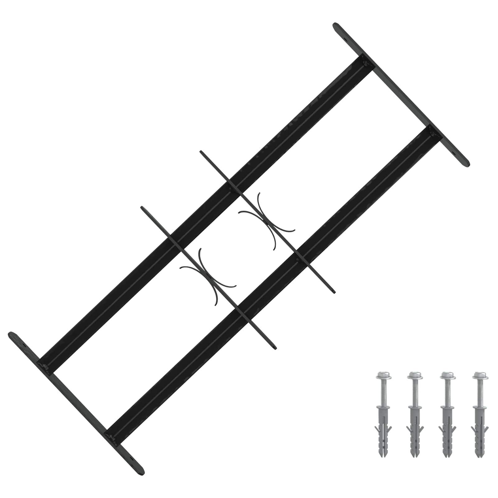 vidaXL Fenster Sicherheitsgitter für Fenster mit 2 Querstangen 3 pcs 43-74 cm, (3 St)
