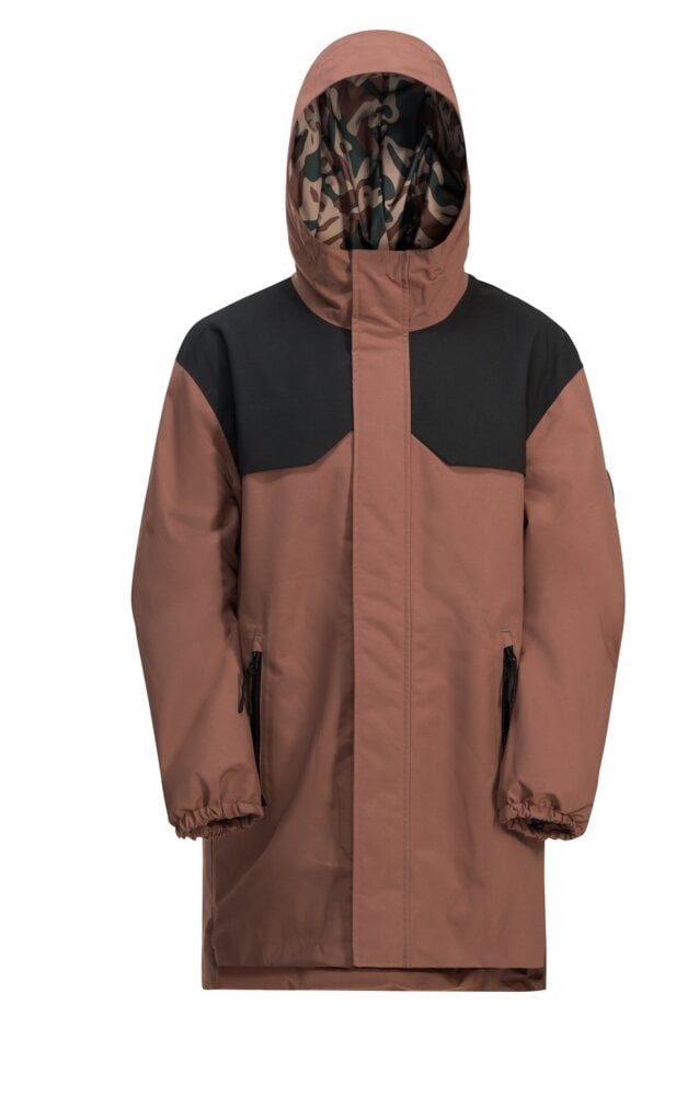 Jack Wolfskin Wintermantel Teen 2L Insulated Parka (wasserdicht, winddicht) rotbraun Mädchen