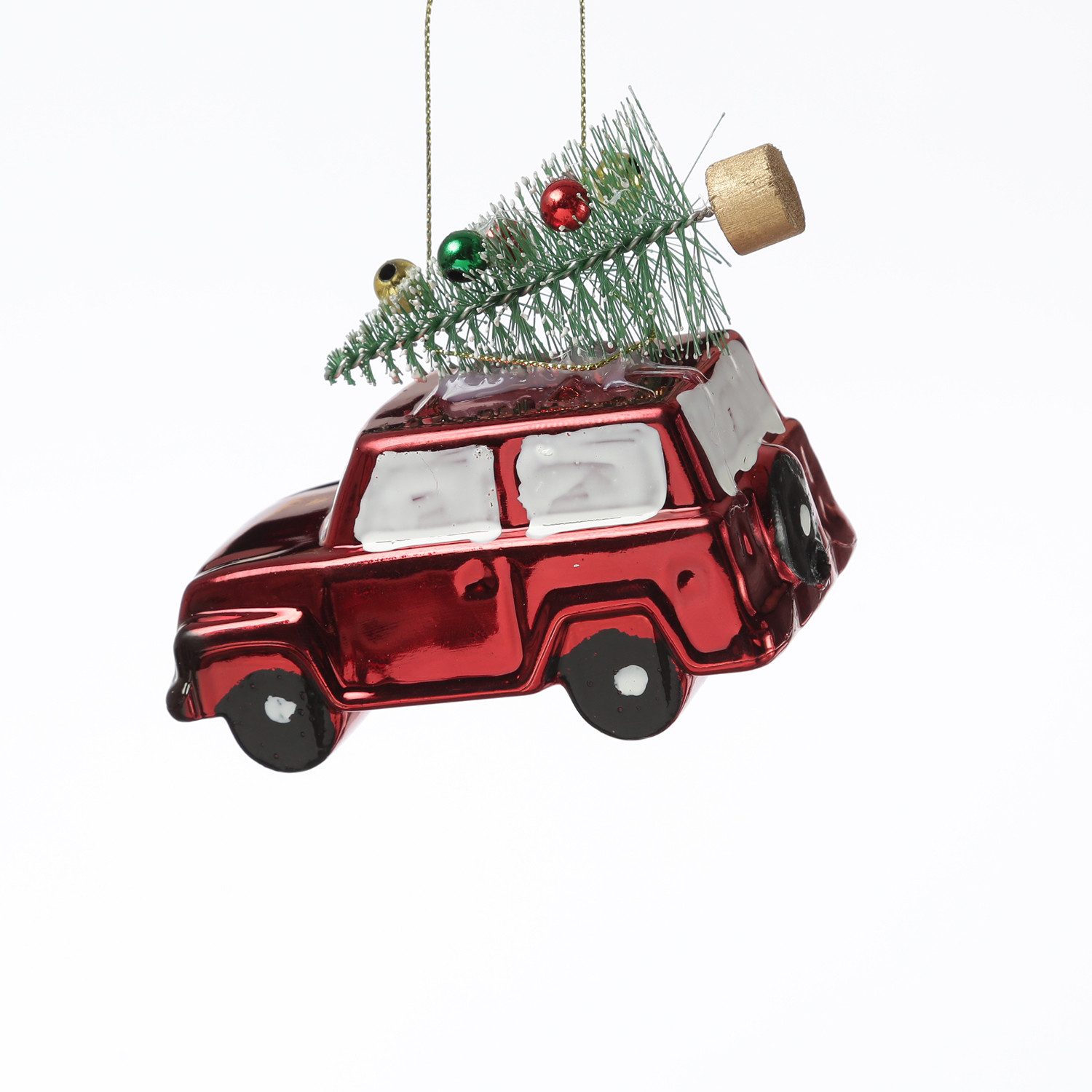 MARELIDA Christbaumschmuck Weihnachtsbaumschmuck Autos mit Weihnachtsbaum Weihnachtskugel 3 Stück – Bild 4 von 5