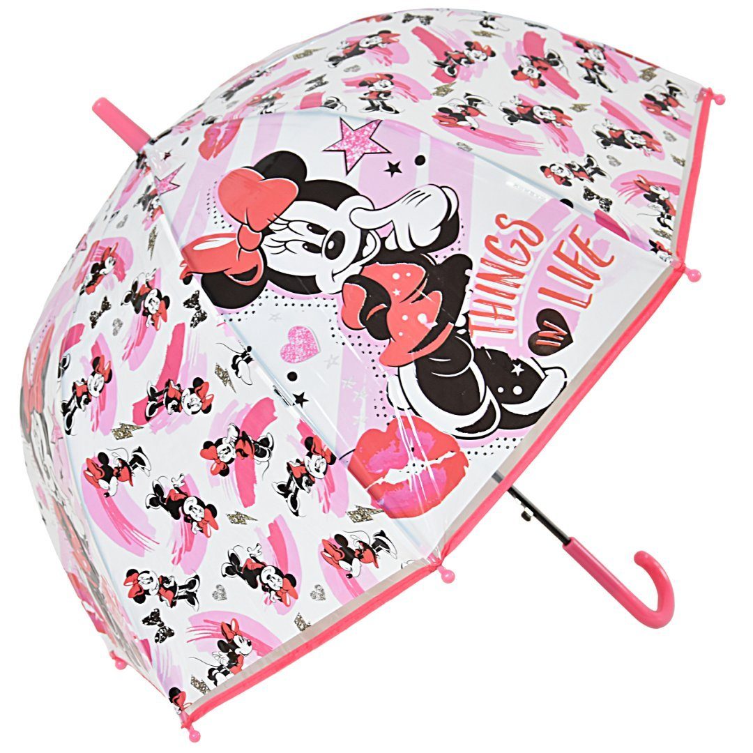 Disney Minnie Mouse Stockregenschirm Minnie Maus, Kinder Regenschirm  Kuppelschirm