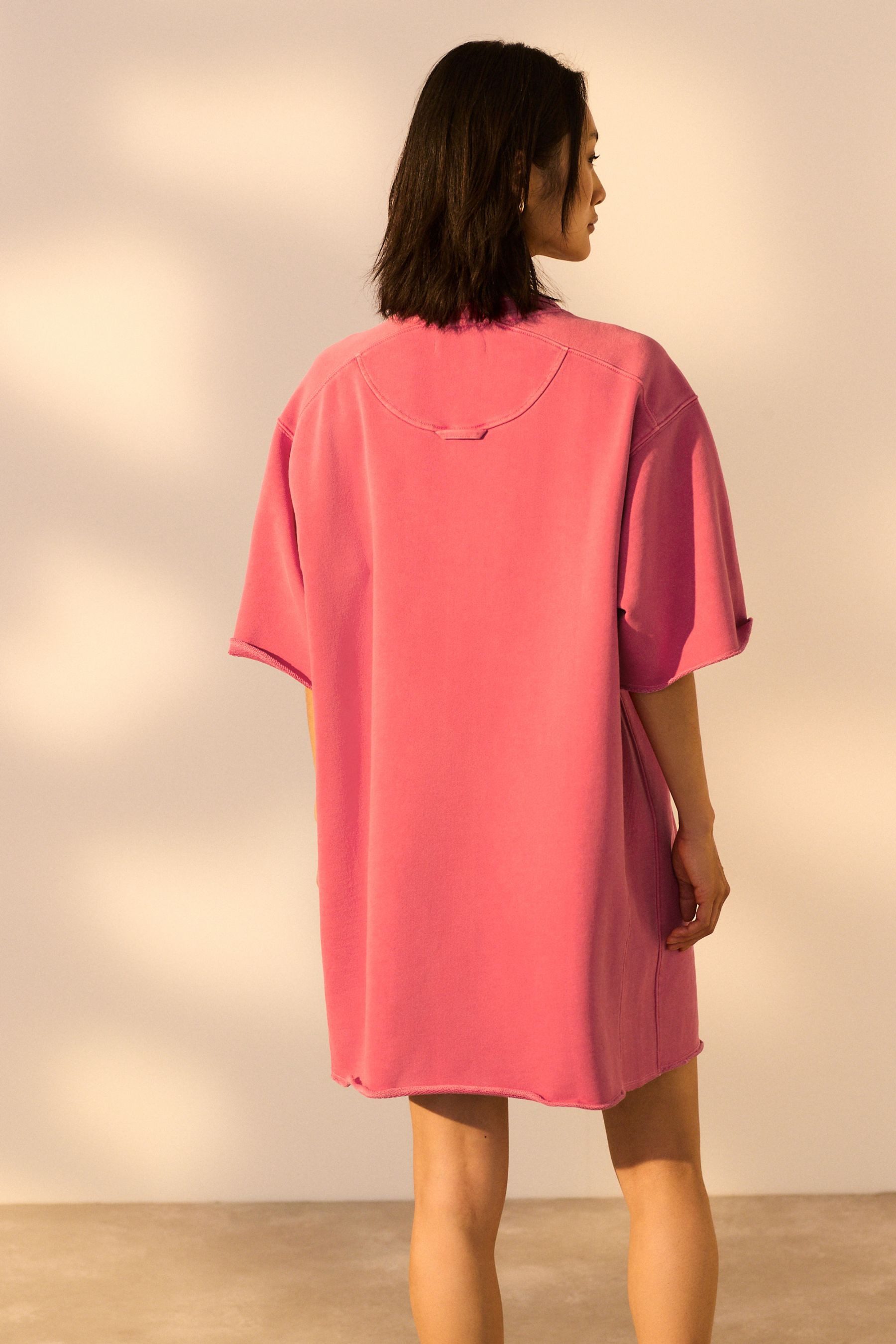 Next Shirtkleid Sweatshirt mit unversäubertem Saum günstig online kaufen