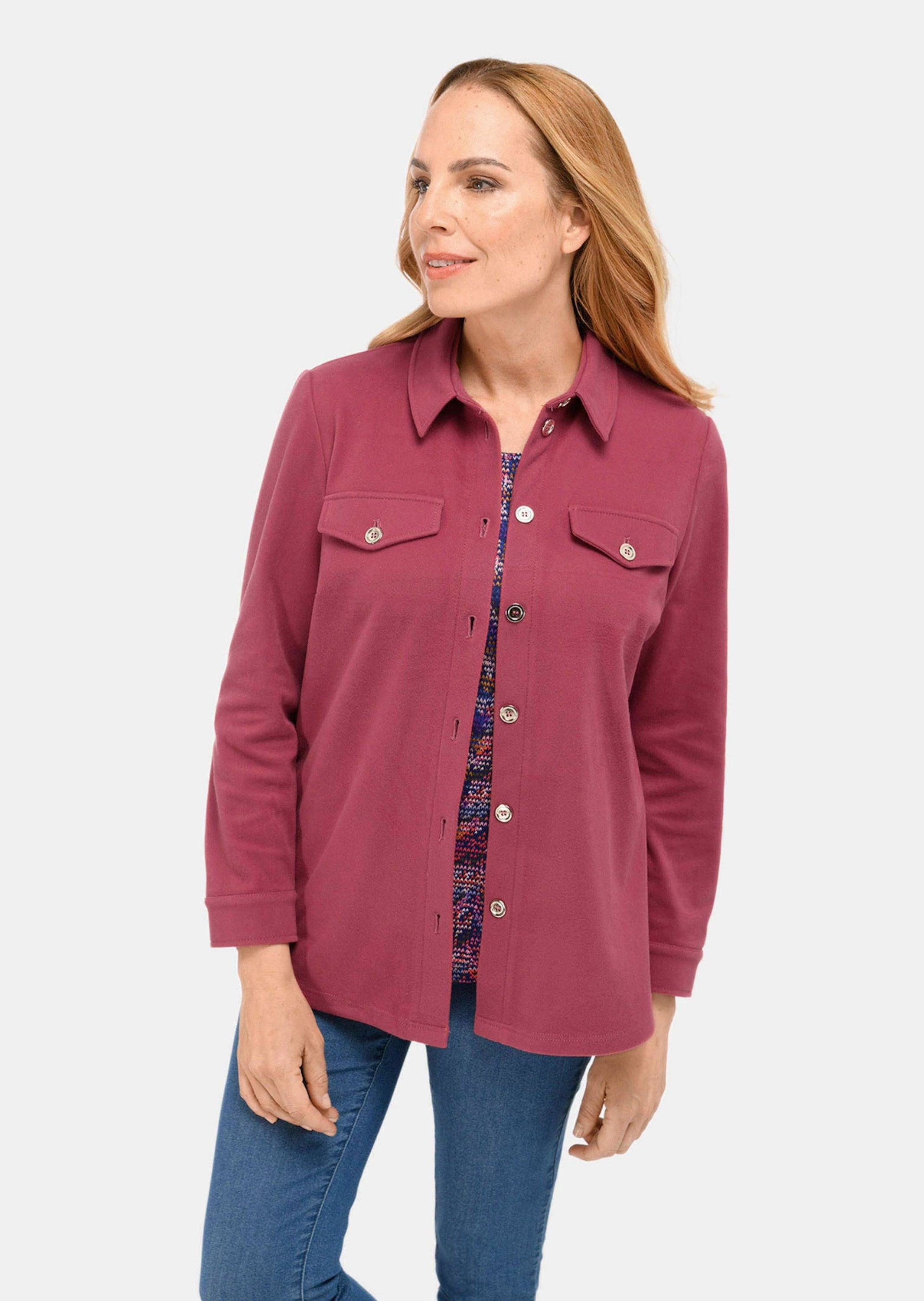 GOLDNER Blouson moderne Hemdjacke in trageangenehmer Qualität