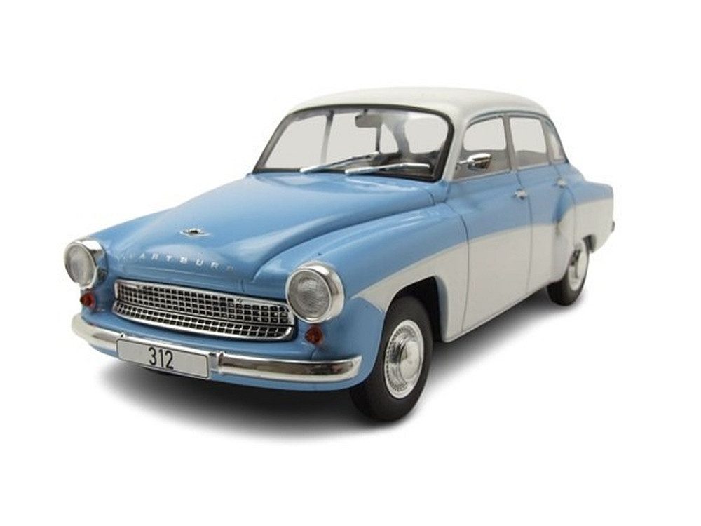 Whitebox Modellauto Wartburg 312 1965 hellblau weiß, Maßstab 1:24