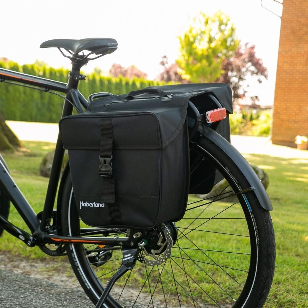 Haberland Fahrradtasche Haberland Doppeltasche 25l Einsteiger schwarz - praktische Gepäckträge
