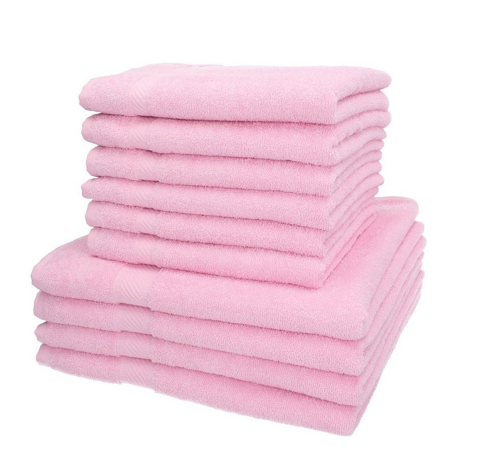 Betz Handtuch Set 10-TLG. Handtuch-Set Palermo Farbe rosé, 100% Baumwolle
