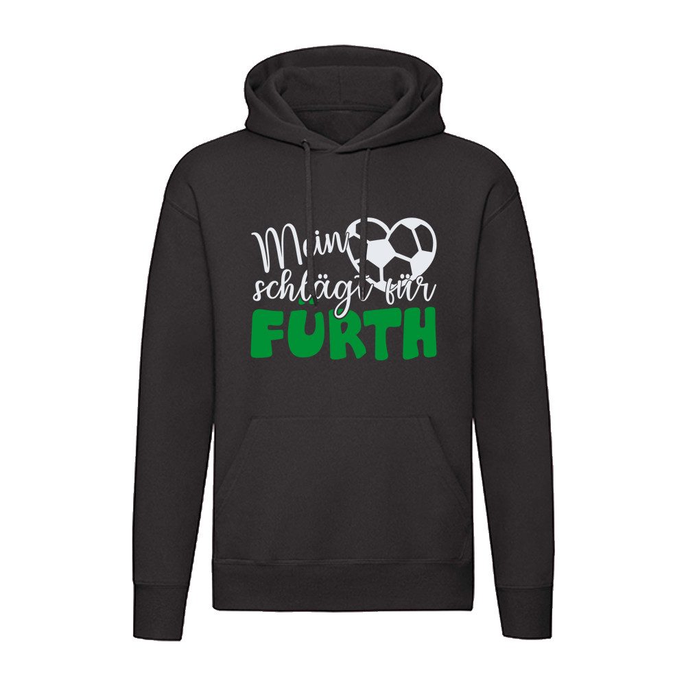 G-graphics Hoodie Mein Herz schlägt für Fürth Unisex Pullover mit einem Motiv für den echten Fan