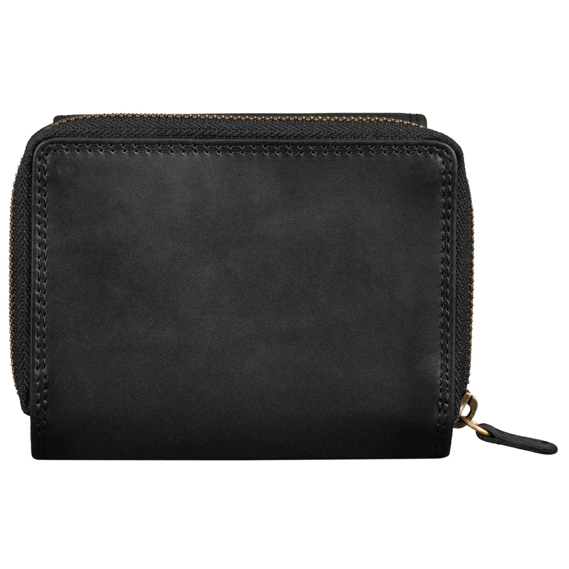 Benthill Geldbörse Damen Echtleder Kompakte Lederbörse Frauen Geldbeutel vielen Fächern, RFID-Schutz Kartenfächer Münzfach Reißverschlussfach