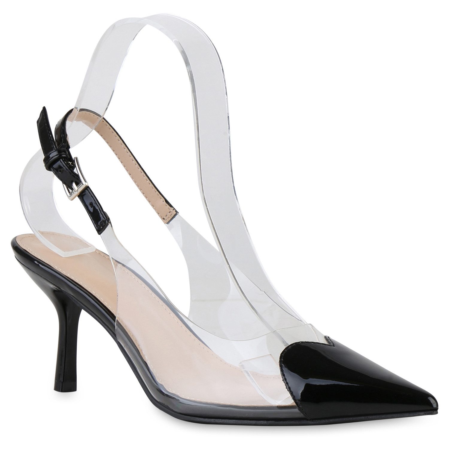 VAN HILL 841534 Slingpumps Damen Slingpumps Pumps Spitze Stiletto Transpare günstig online kaufen