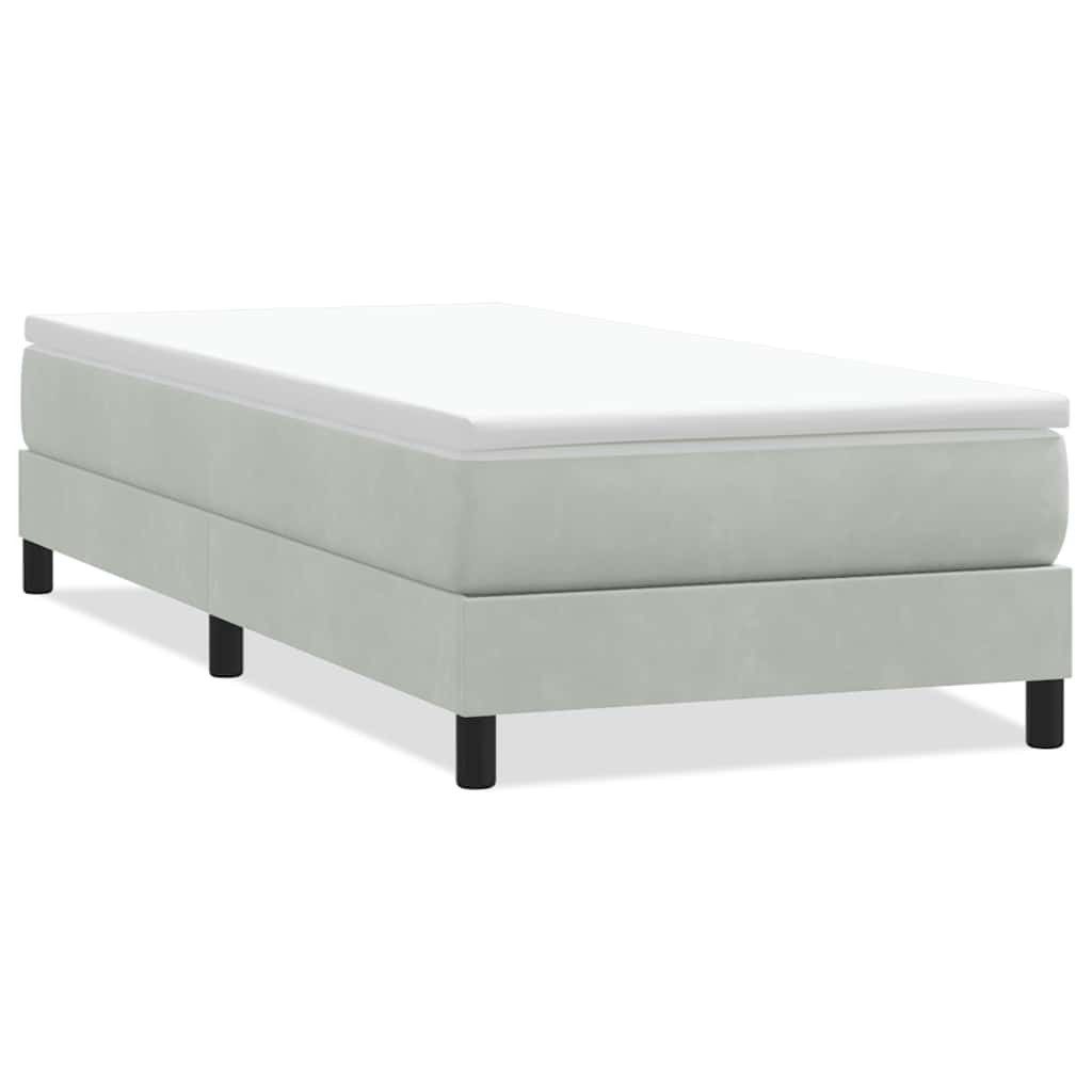 vidaXL Bett Boxspringbett ohne Matratze Hellgrau günstig online kaufen