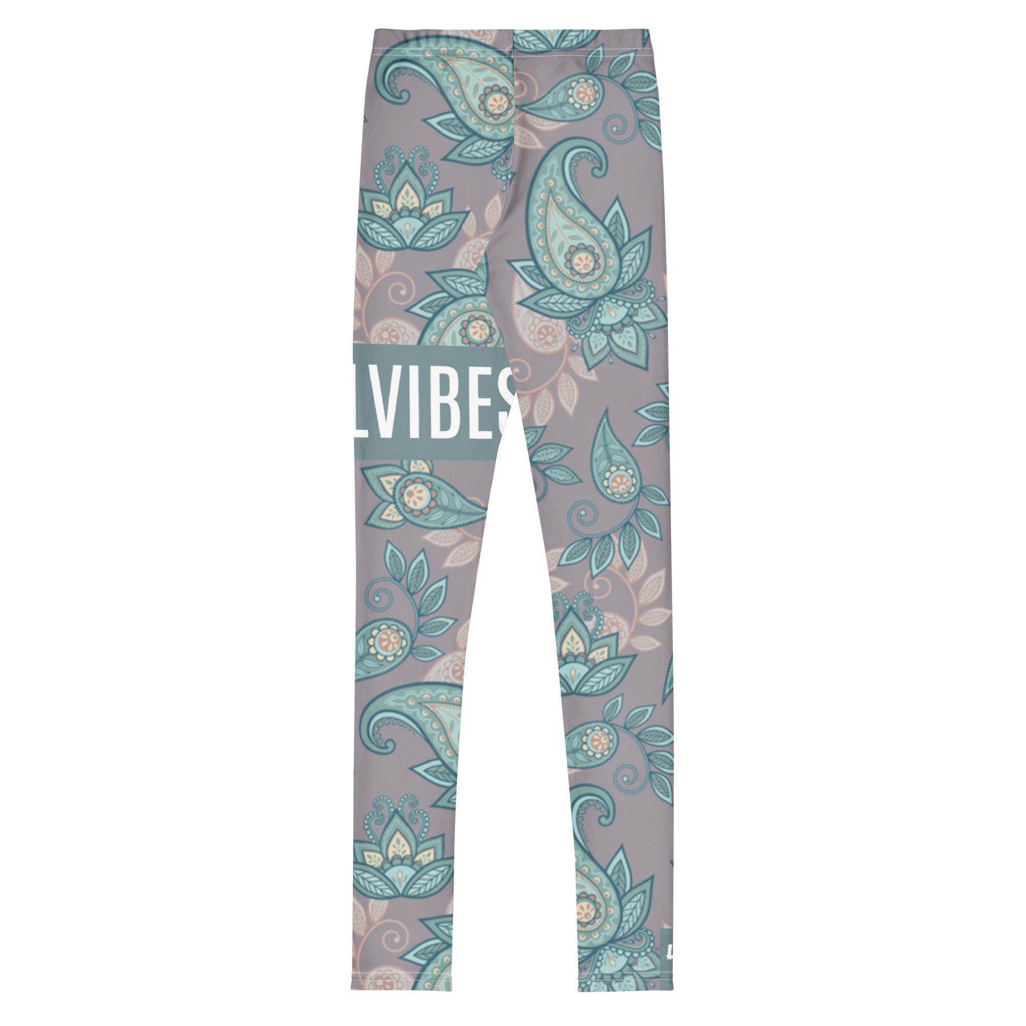 DECALVIBES Leggings Mädchen Leggings für Kinder & Jugendliche Urban Side Vintage Leaves 4-Wege-Stretch, weiches Material, formstabil, komfortabler Sitz