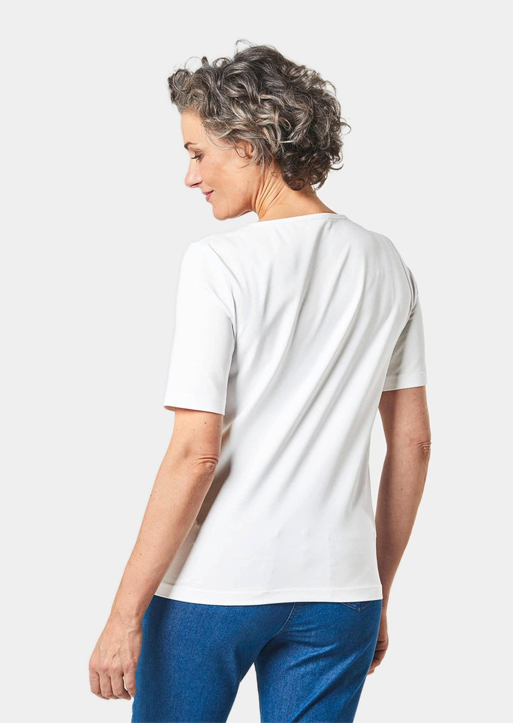 GOLDNER T-Shirt T-Shirt mit charmantem Ausschnitt günstig online kaufen