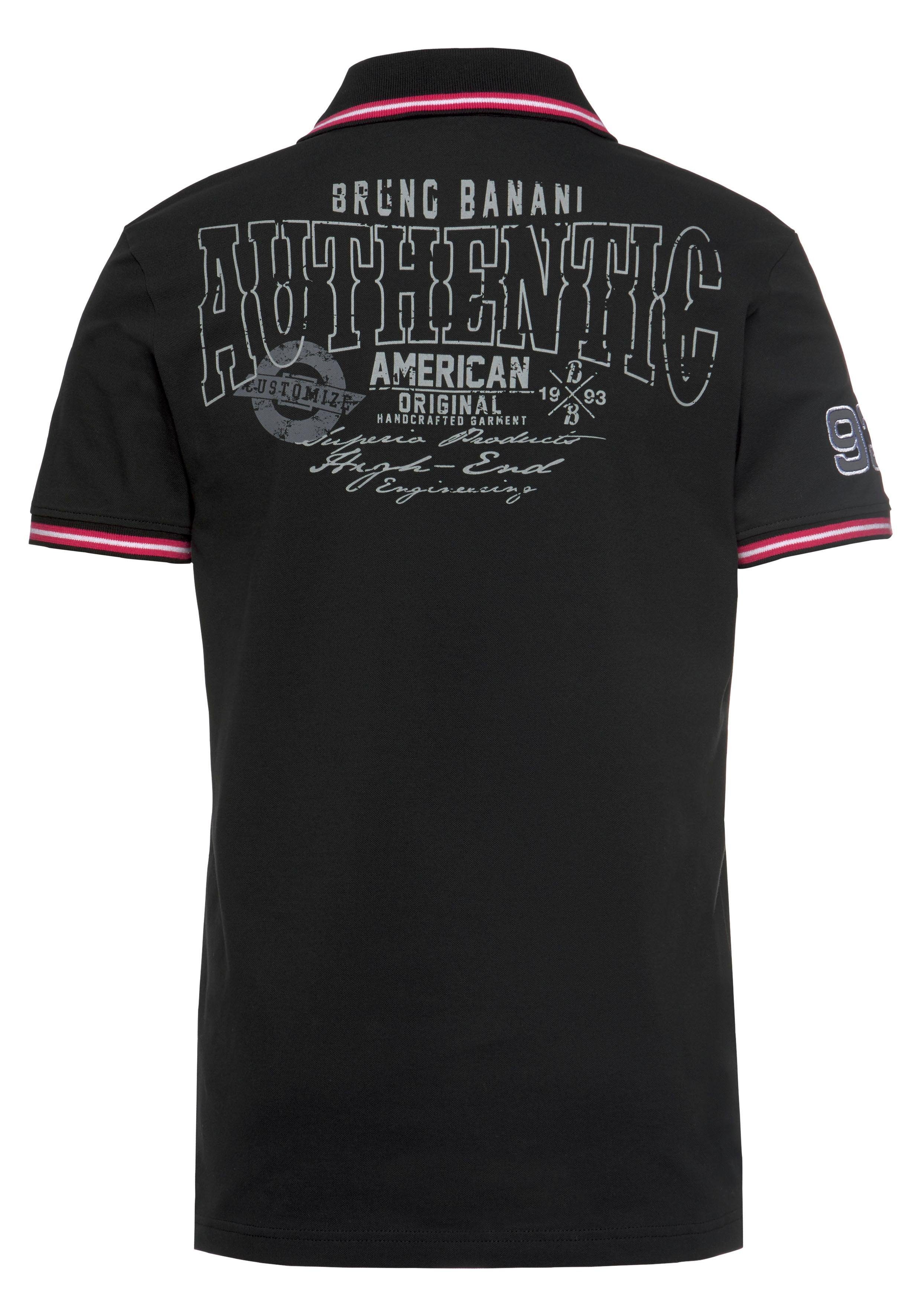 Bruno Banani Poloshirt Kurzarm, körpernahe Passform, aus Baumwollmischung