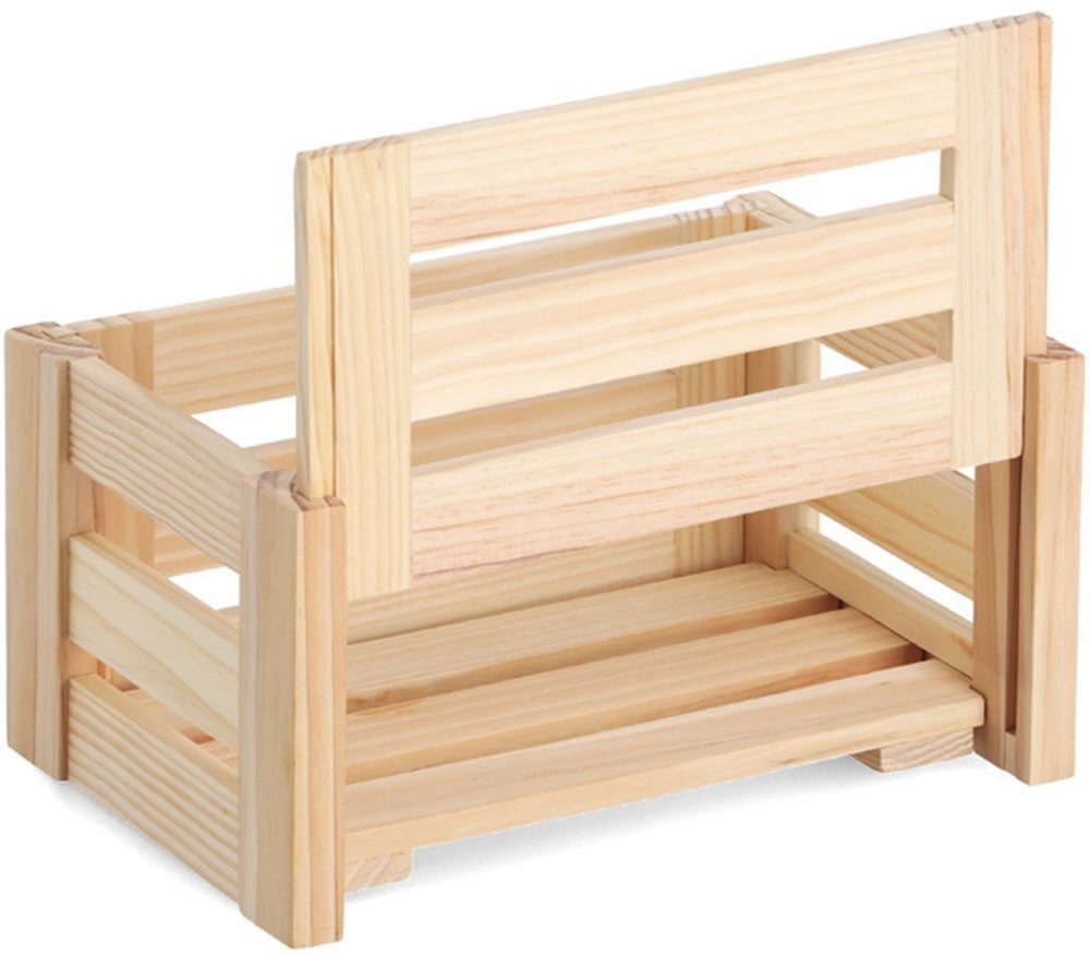 Zeller Present Aufbewahrungsbox 'Leisten', Kiefer, natürliches Holz, vielseitig, Stecksystem