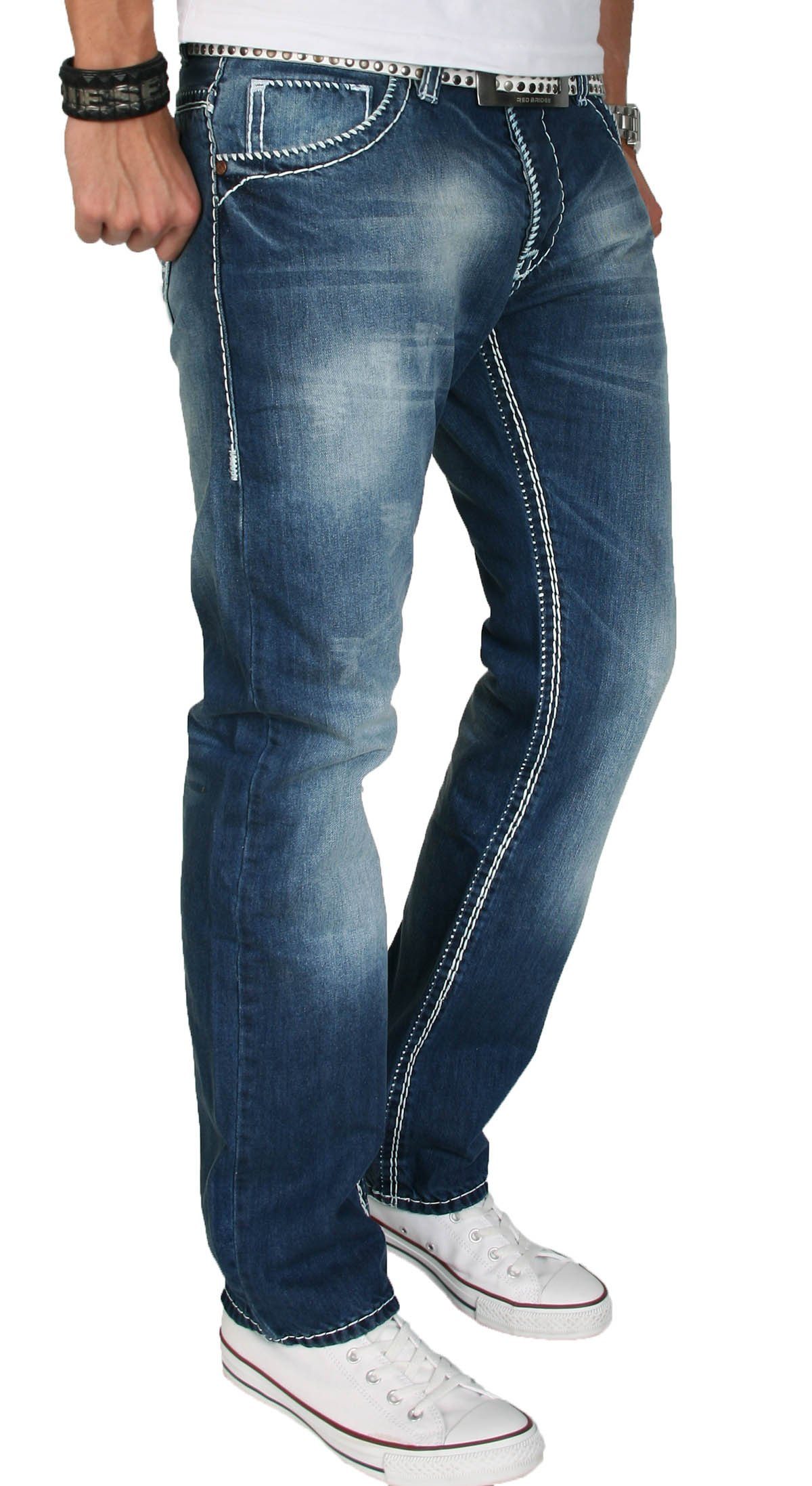Alessandro Salvarini Straight-Jeans A. Salvarini Herren Designer Jeans Hose günstig online kaufen