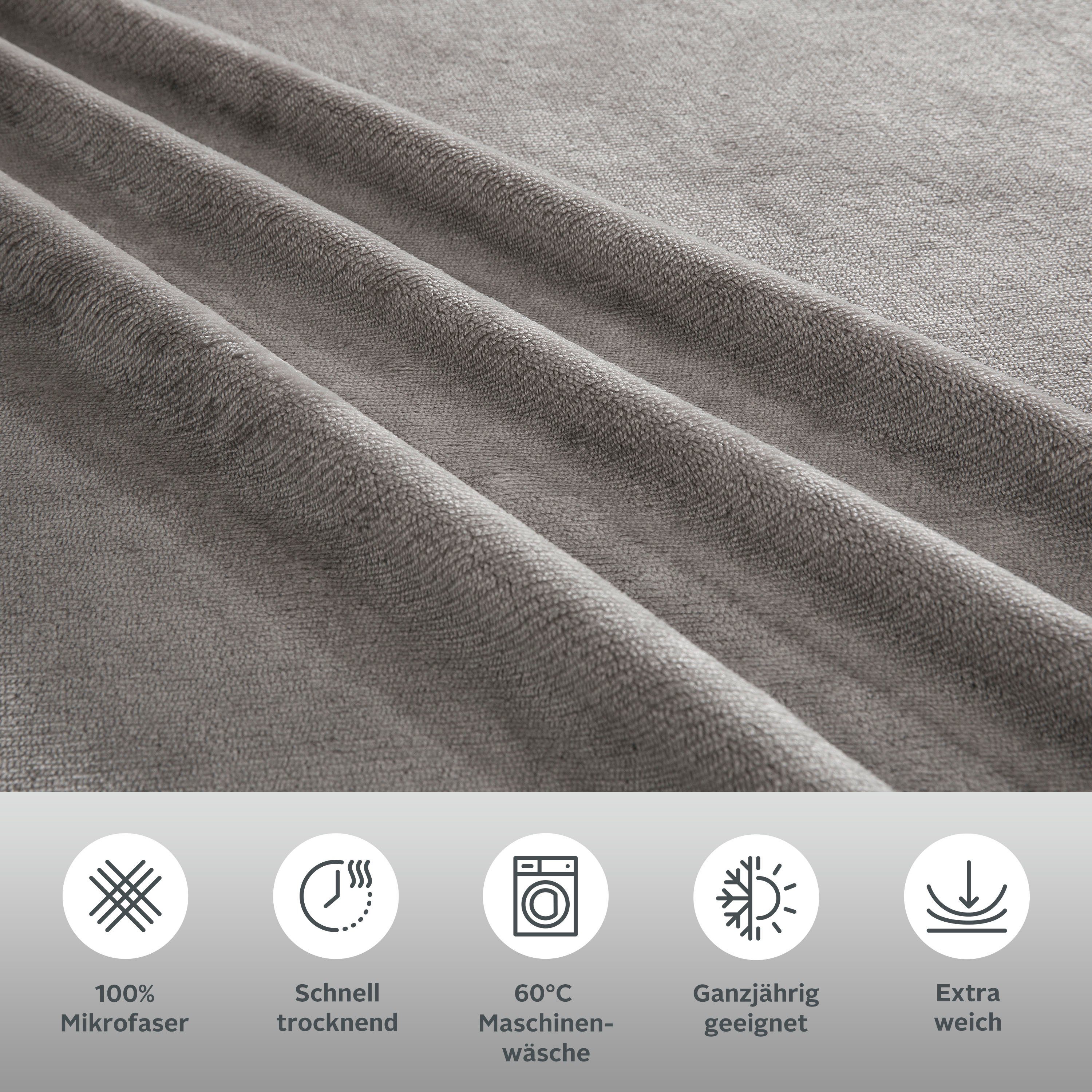 OTTO home Bettwäsche Desner3, Microfaser, 2 teilig, Bettwäsche mit Reißverschluss, Cashmere-Touch, kuschelig & weich