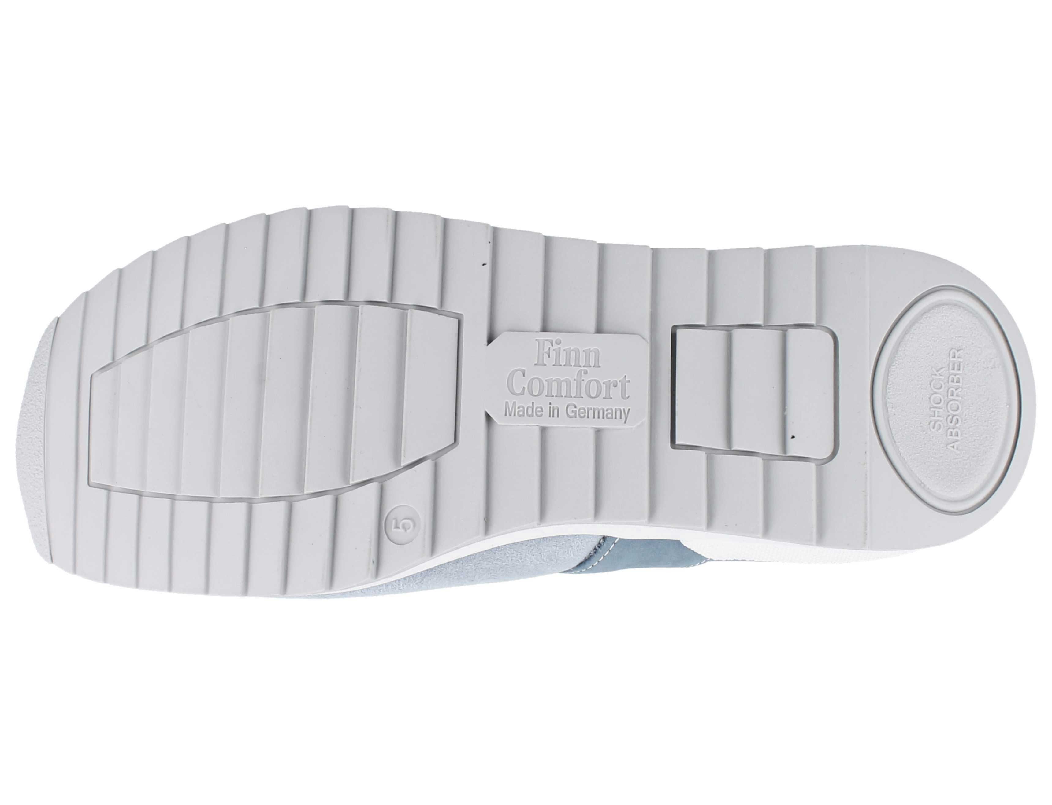 Finn Comfort FINN COMFORT Stretch Assenza Damen Ballerina hellblau Nubukleder - Schnürschuh Wechselfußbett