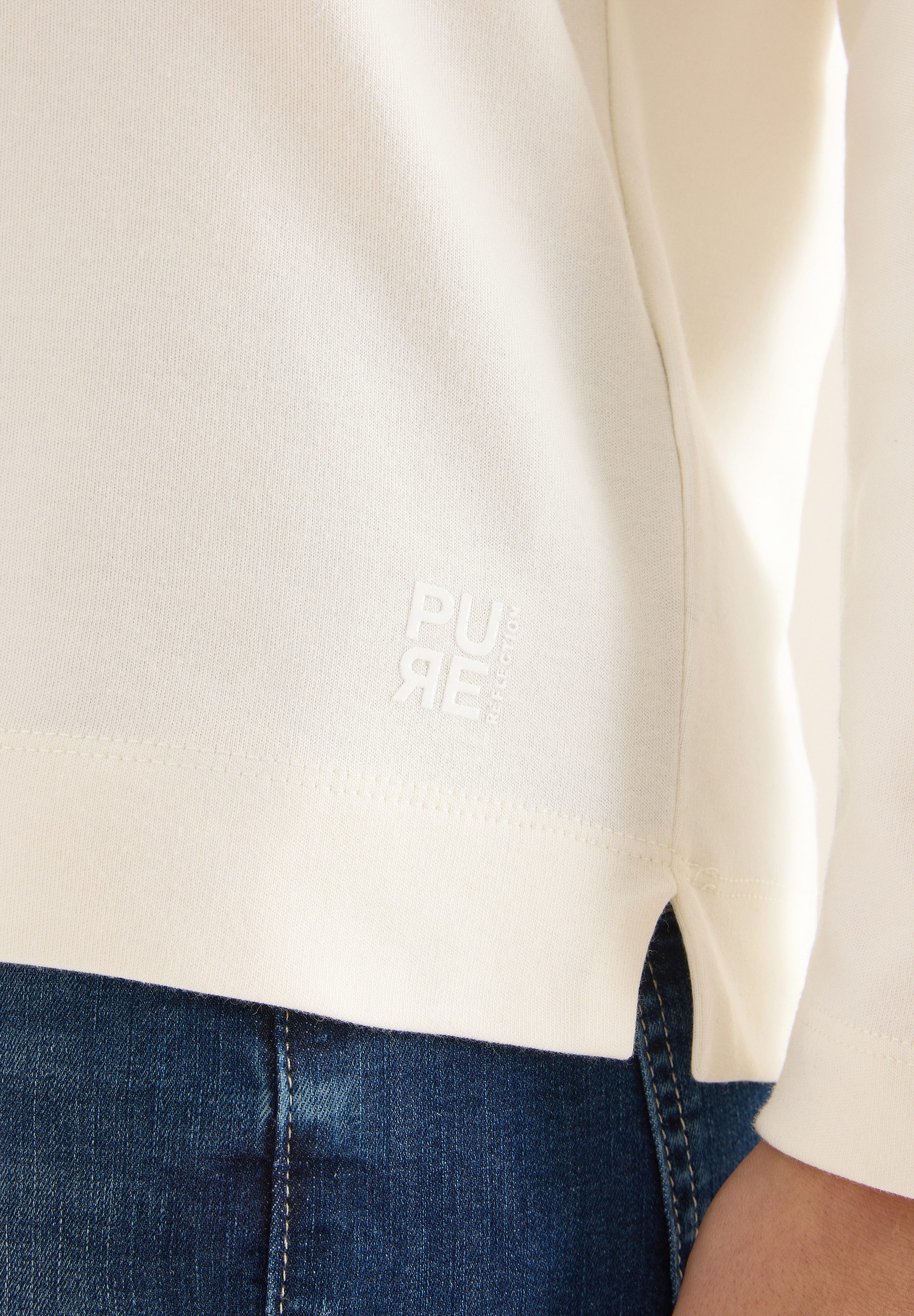 CECIL Langarmshirt mit Stehkragen, Funnelneck