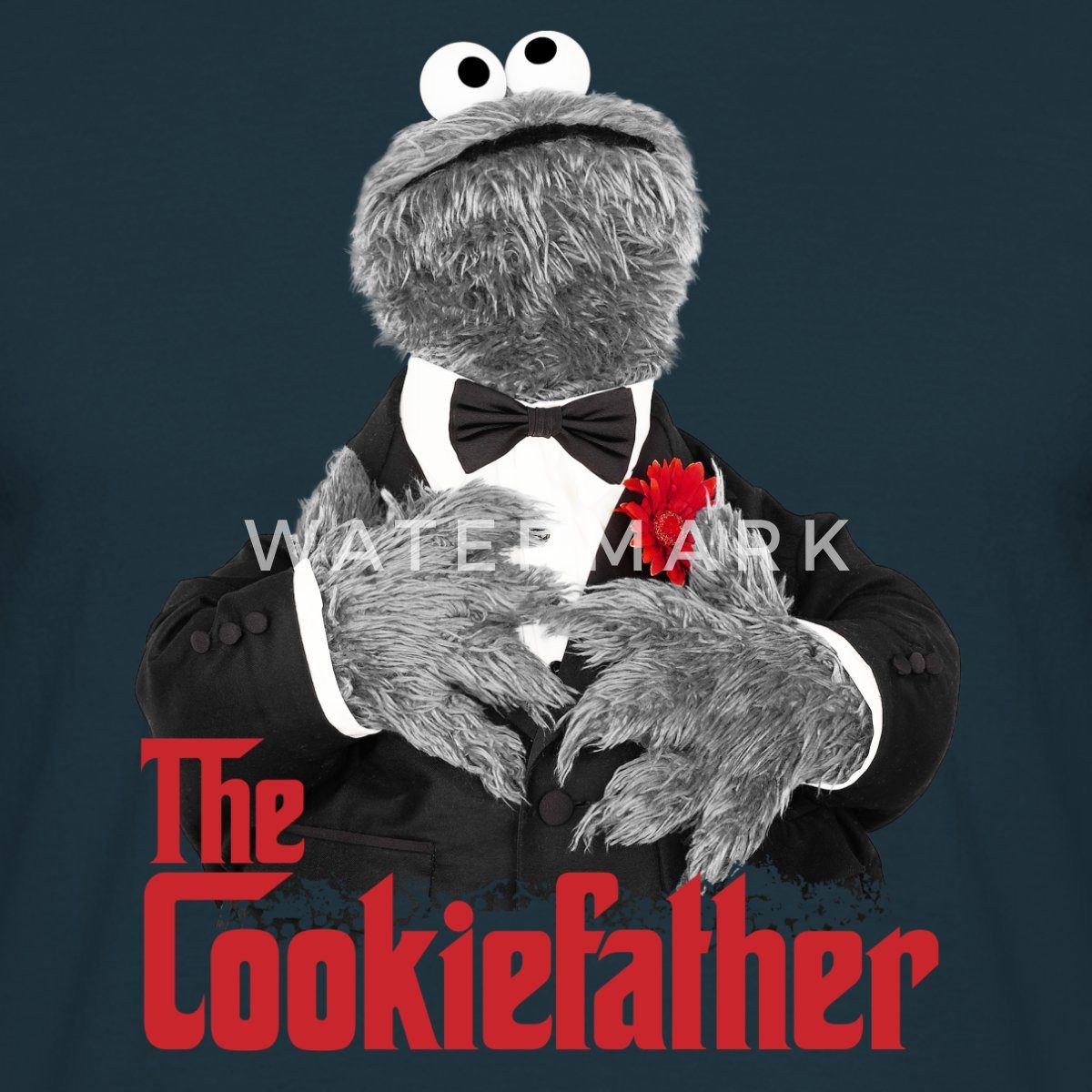 Spreadshirt T-Shirt Sesamstraße Krümelmonster The Cookiefather günstig online kaufen