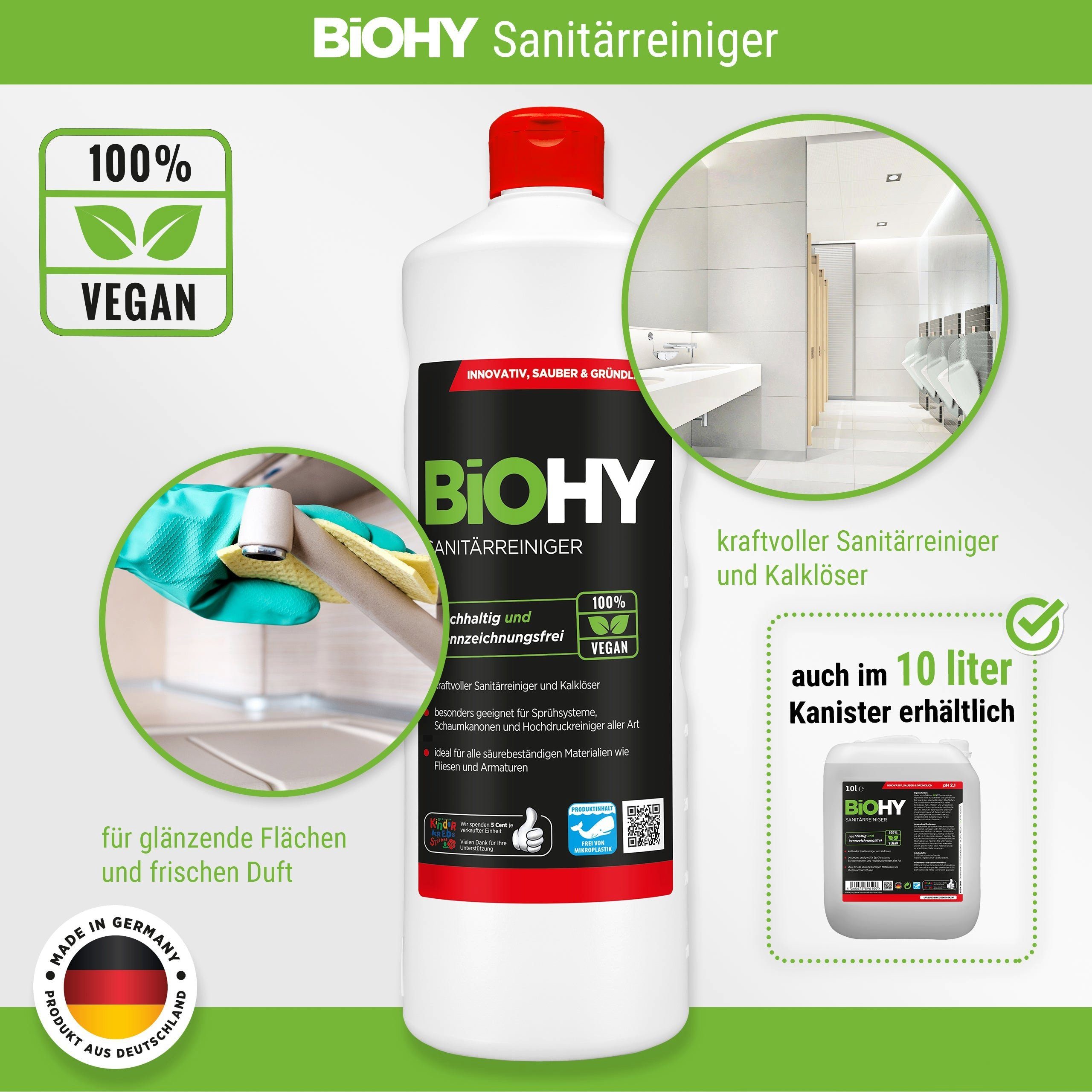 x Flasche Sanitärreiniger BiOHY 1 ml 500 Sanitärreiniger (1-St)