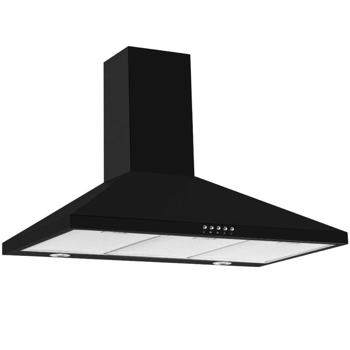 Amica Kaminhaube KH 17285 S KH 17285 S, 90cm Breite, komplett in Schwarz, Waschbare Filter