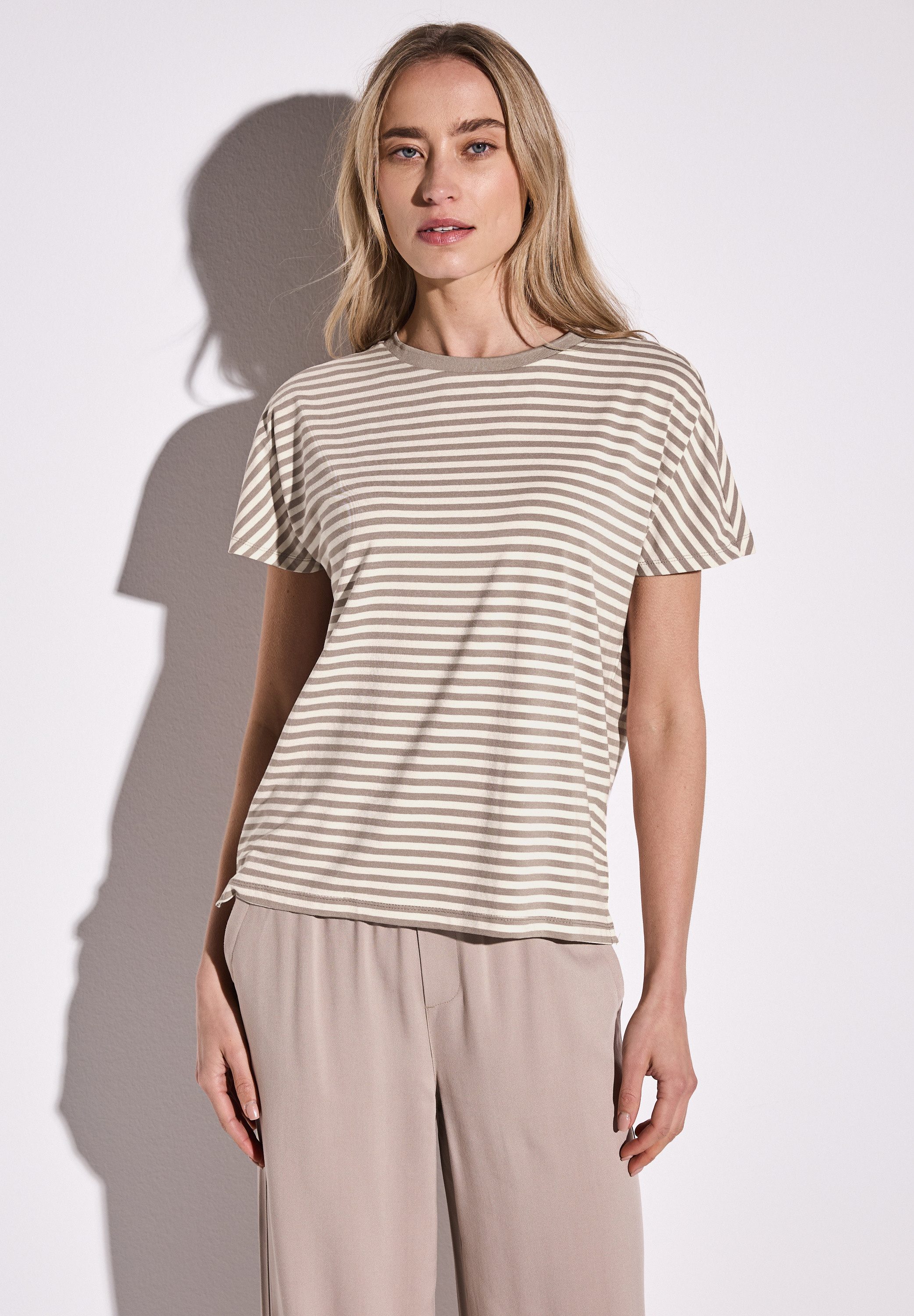 STREET ONE T-Shirt aus strecthigem Viskosematerial